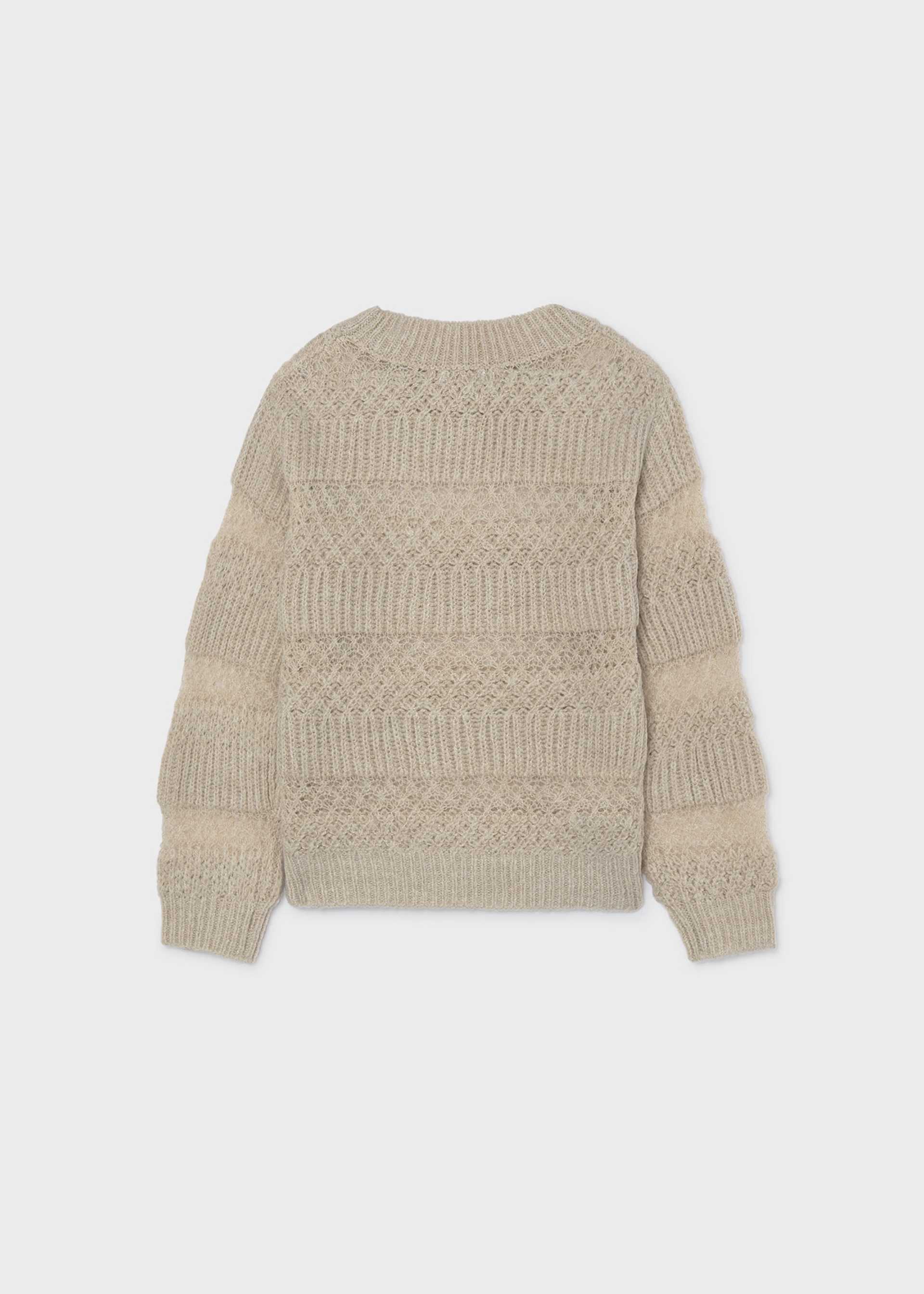 Girls' openwork jumper