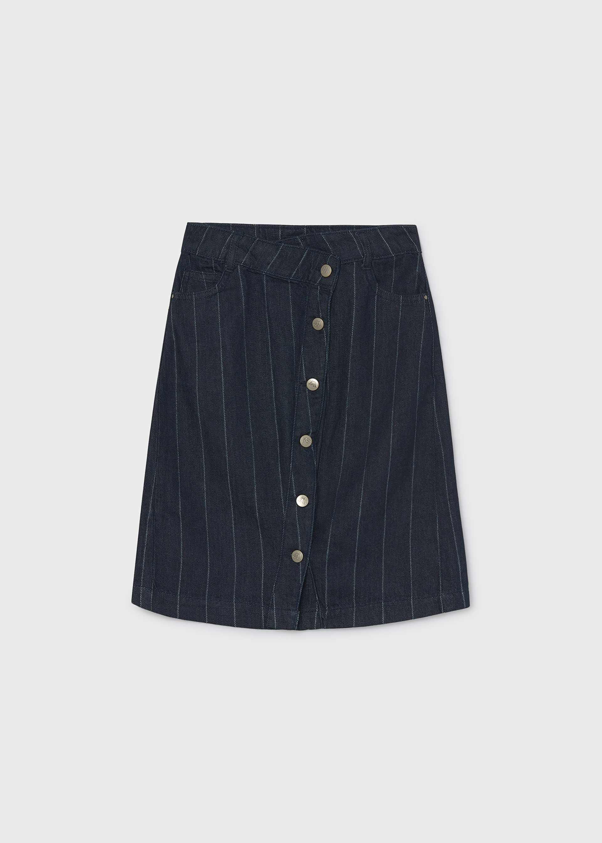 Falda de mezclilla midi chica