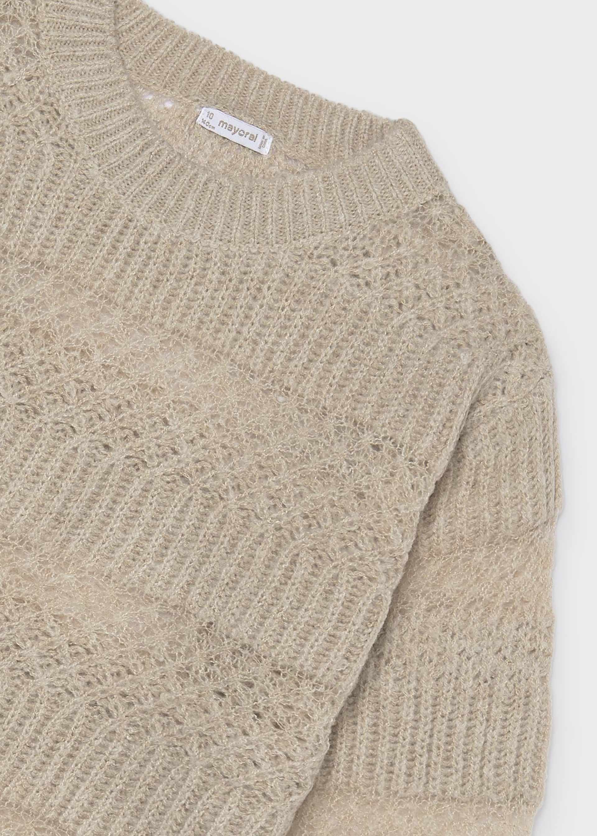 Girls' openwork jumper