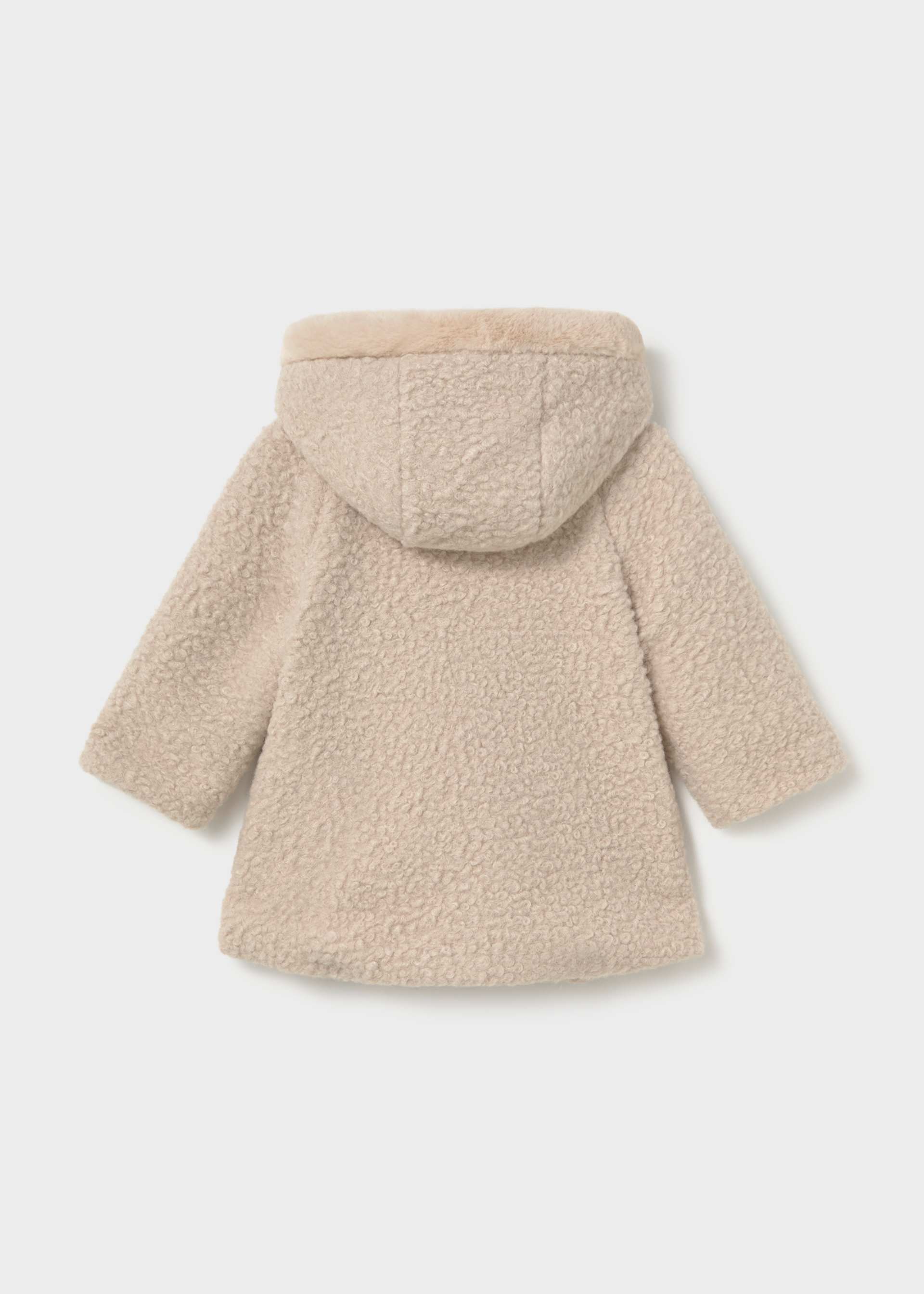 Baby textured hooded coat