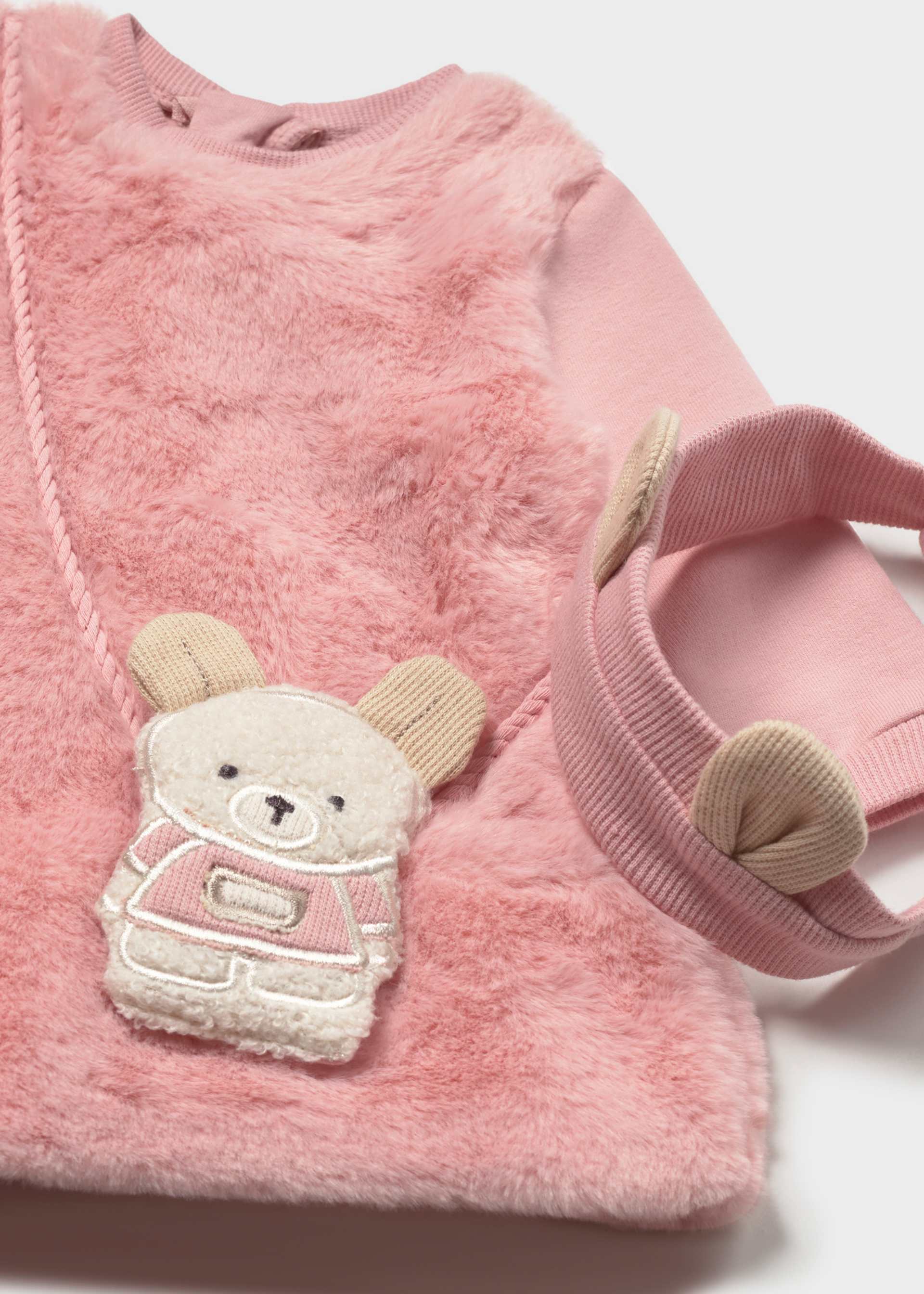 Vestido bolsa simulada con diadema recién nacida