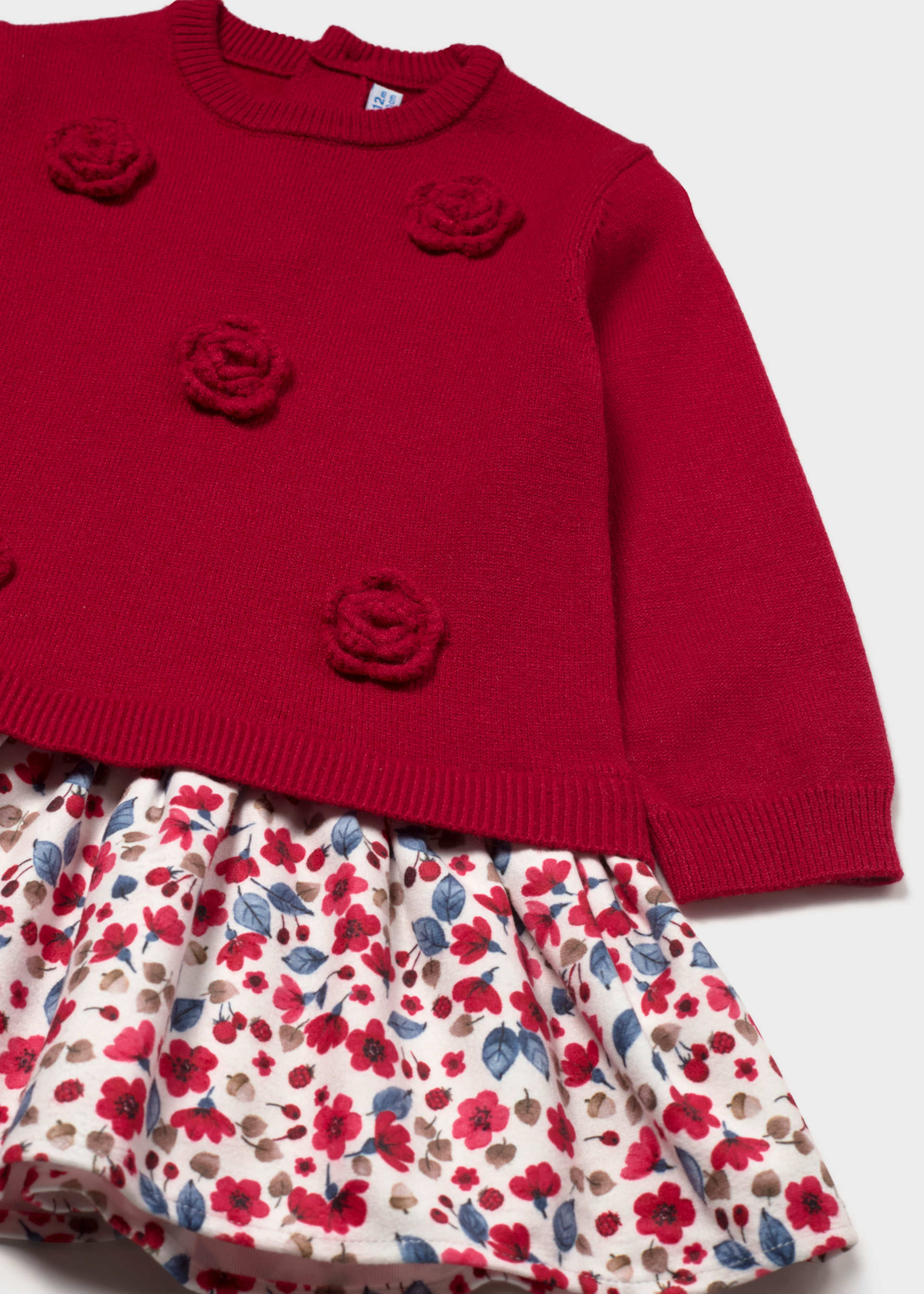 Vestido combinado tricot bebé