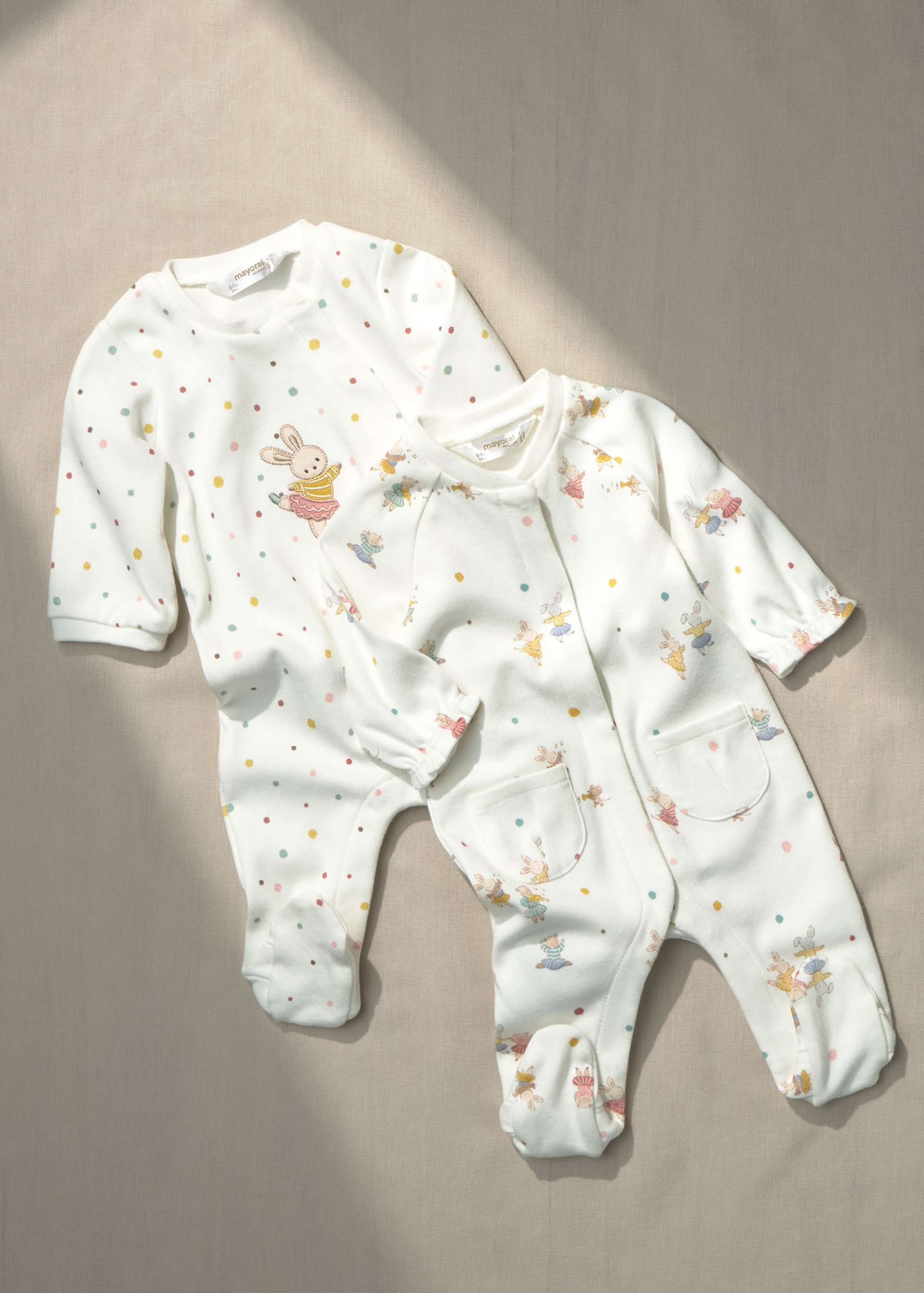 Newborn Girl Pack of 2 Sleepsuits