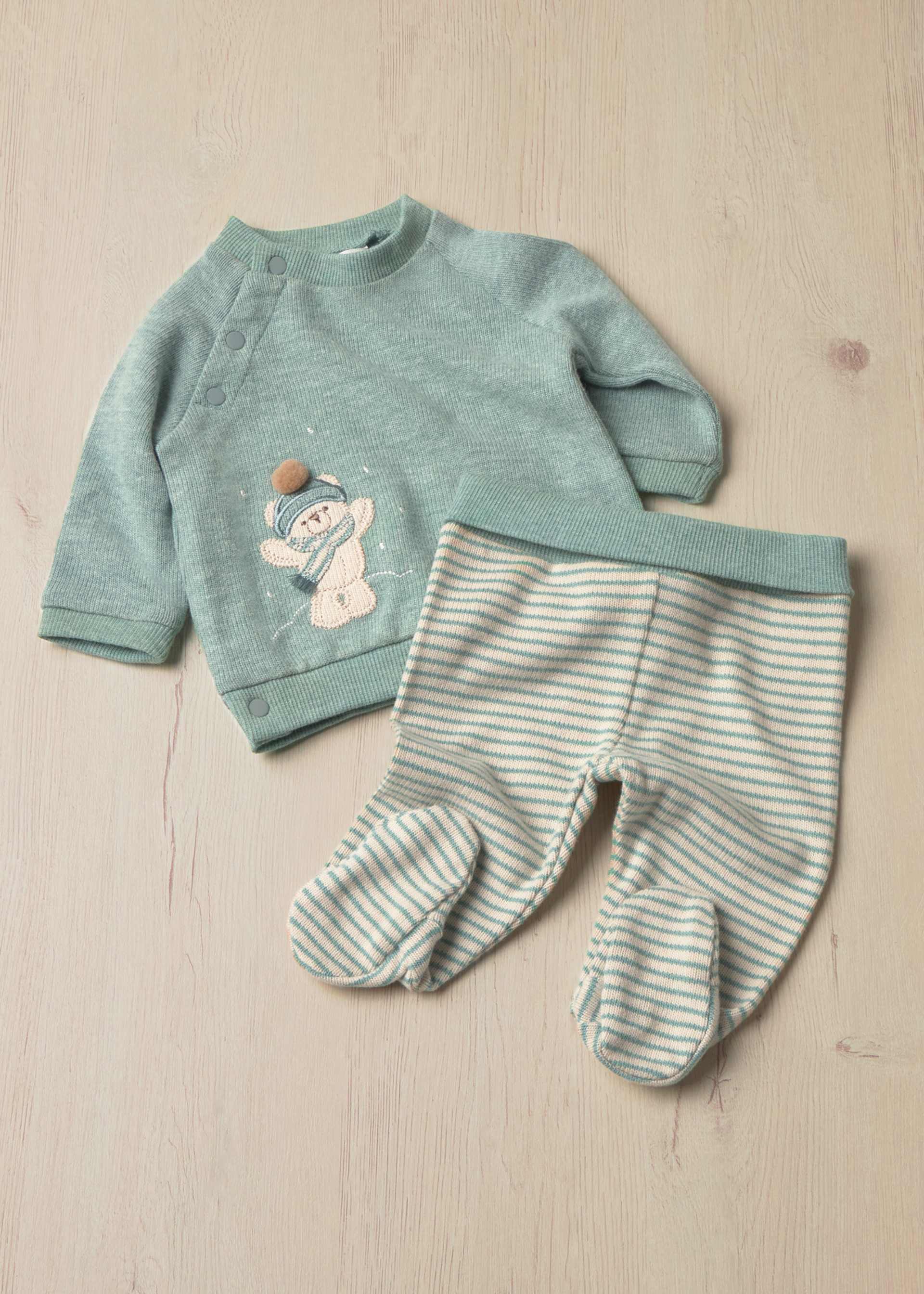 Newborn Boy Pants and Sweatshirt Set