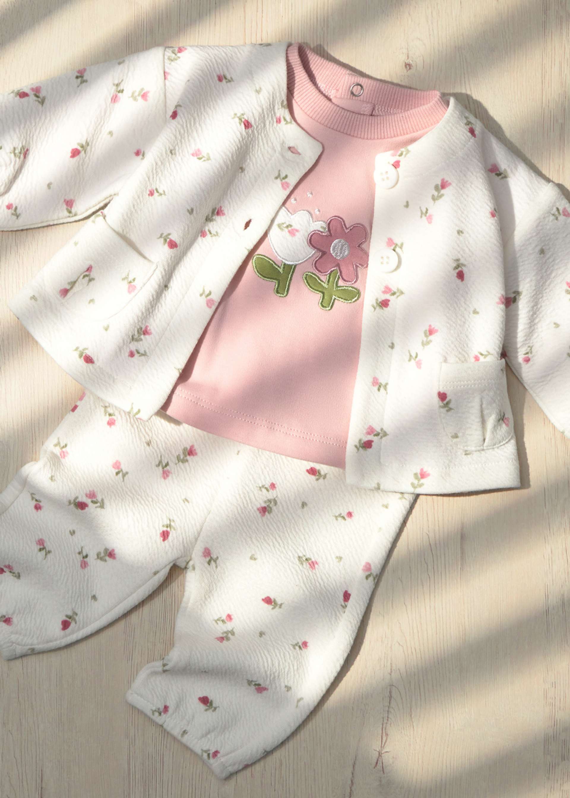 Newborn girl 3-piece tracksuit