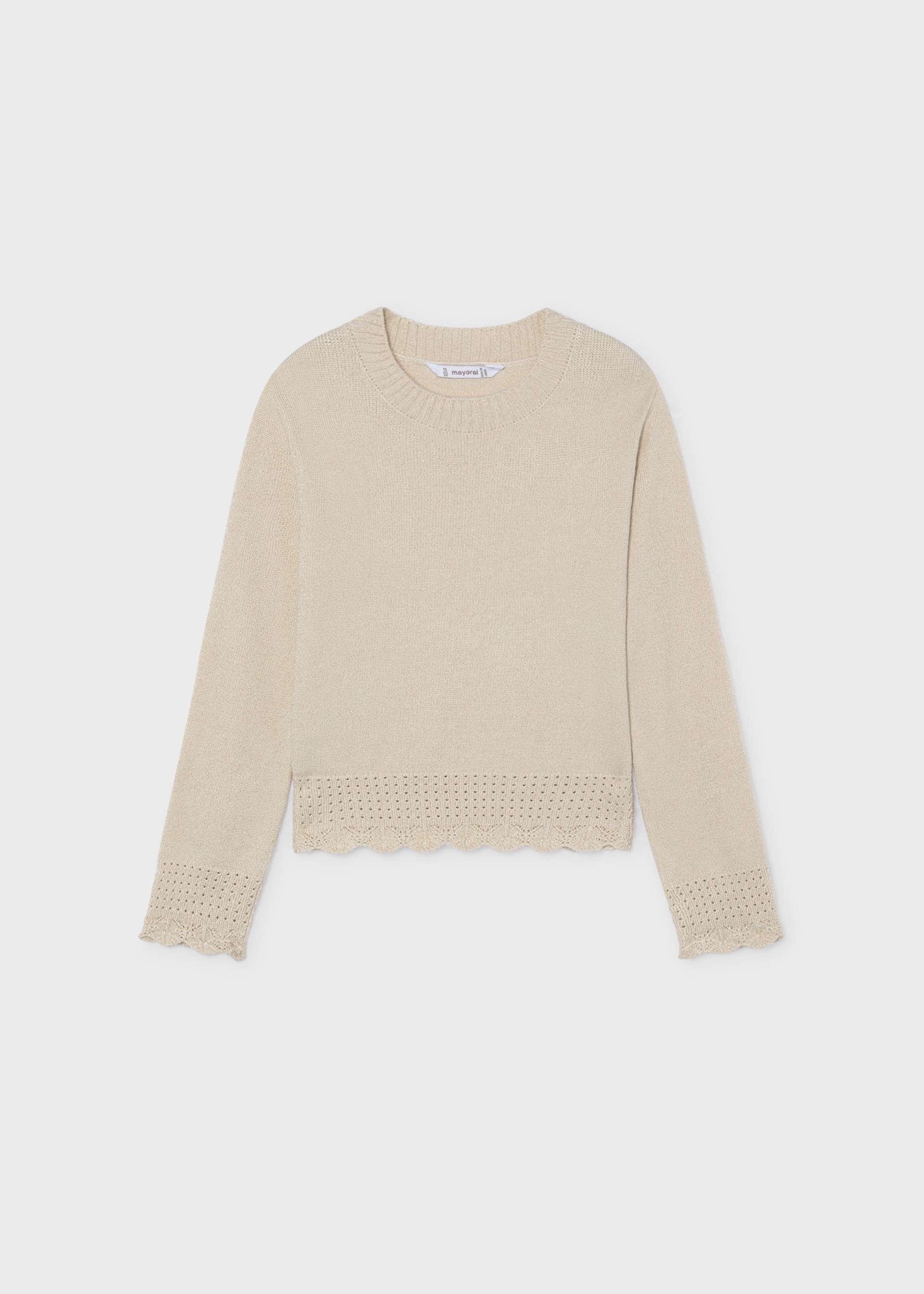 Pullover Metallic-Garn Teenager Mädchen