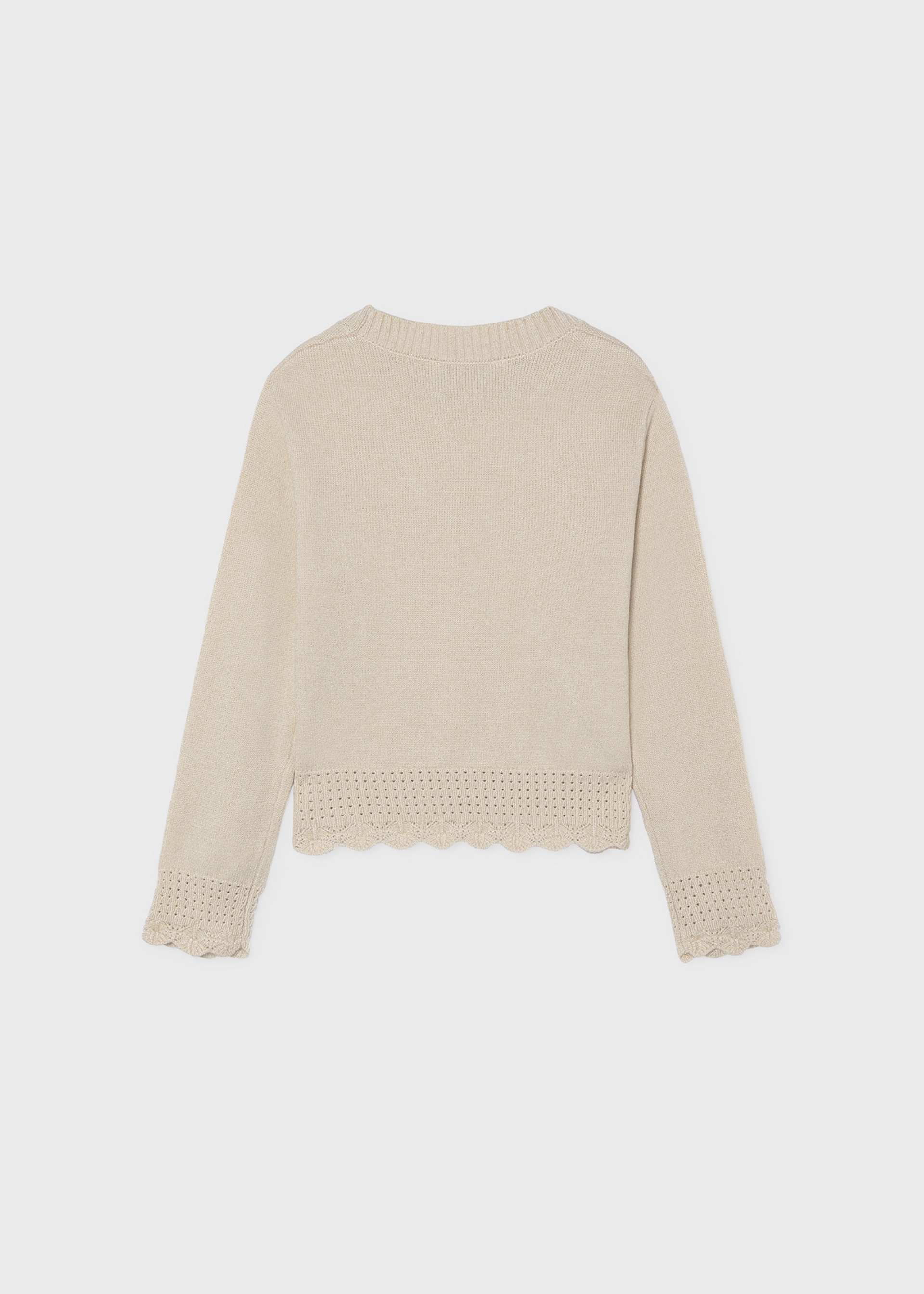 Suéter tricot hilo metalizado chica