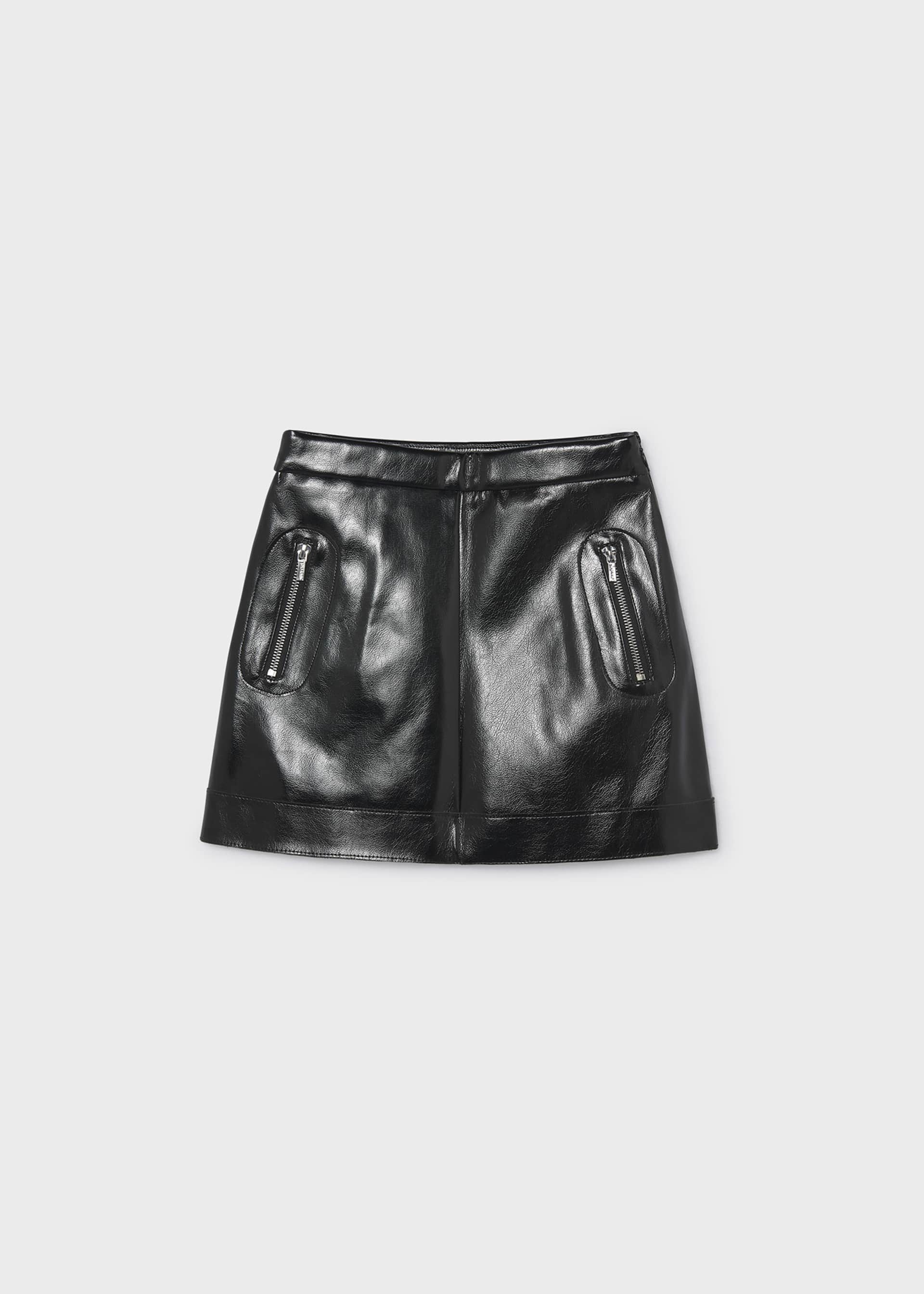 Girls' patent leather skirt