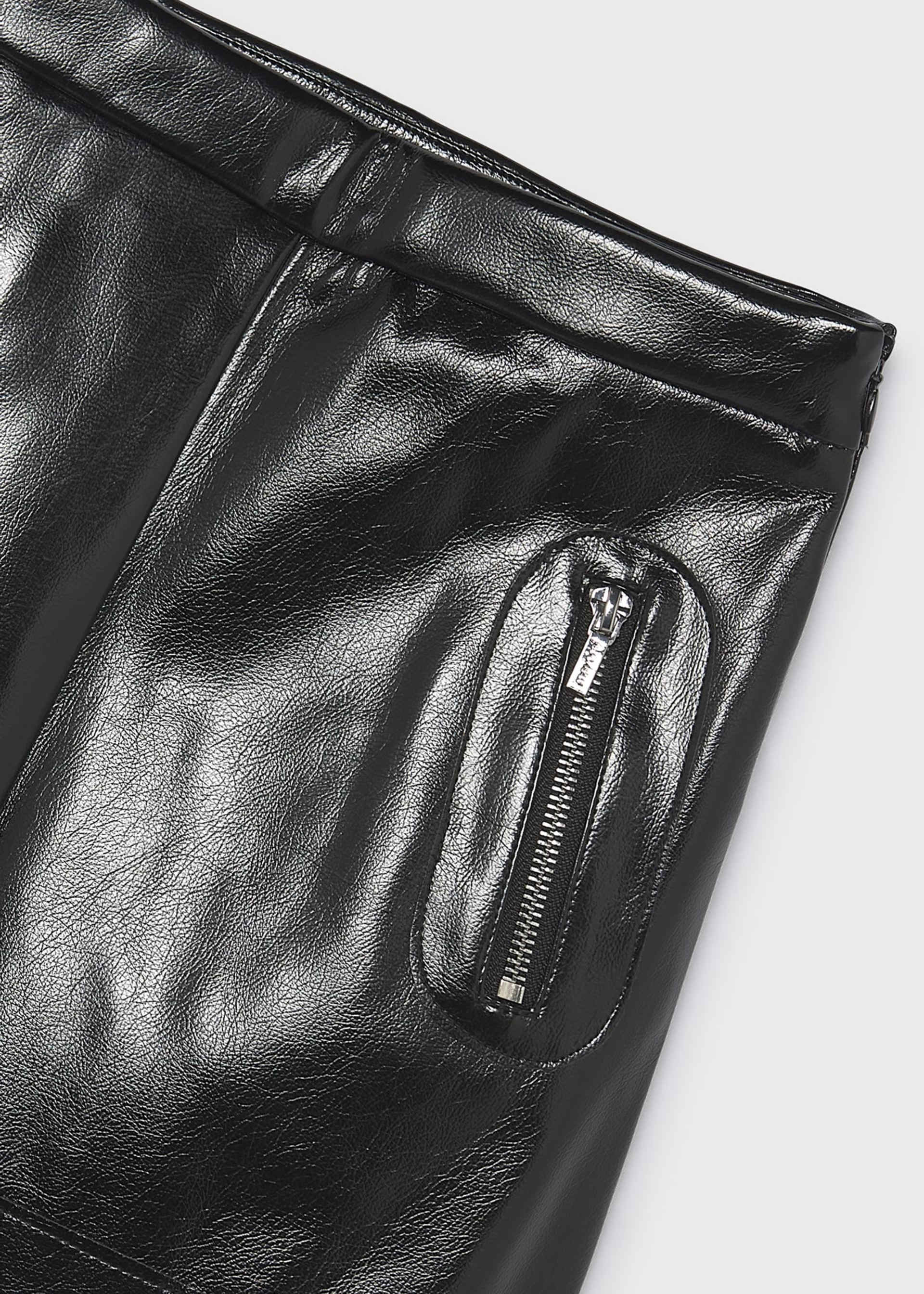 Girls' patent leather skirt