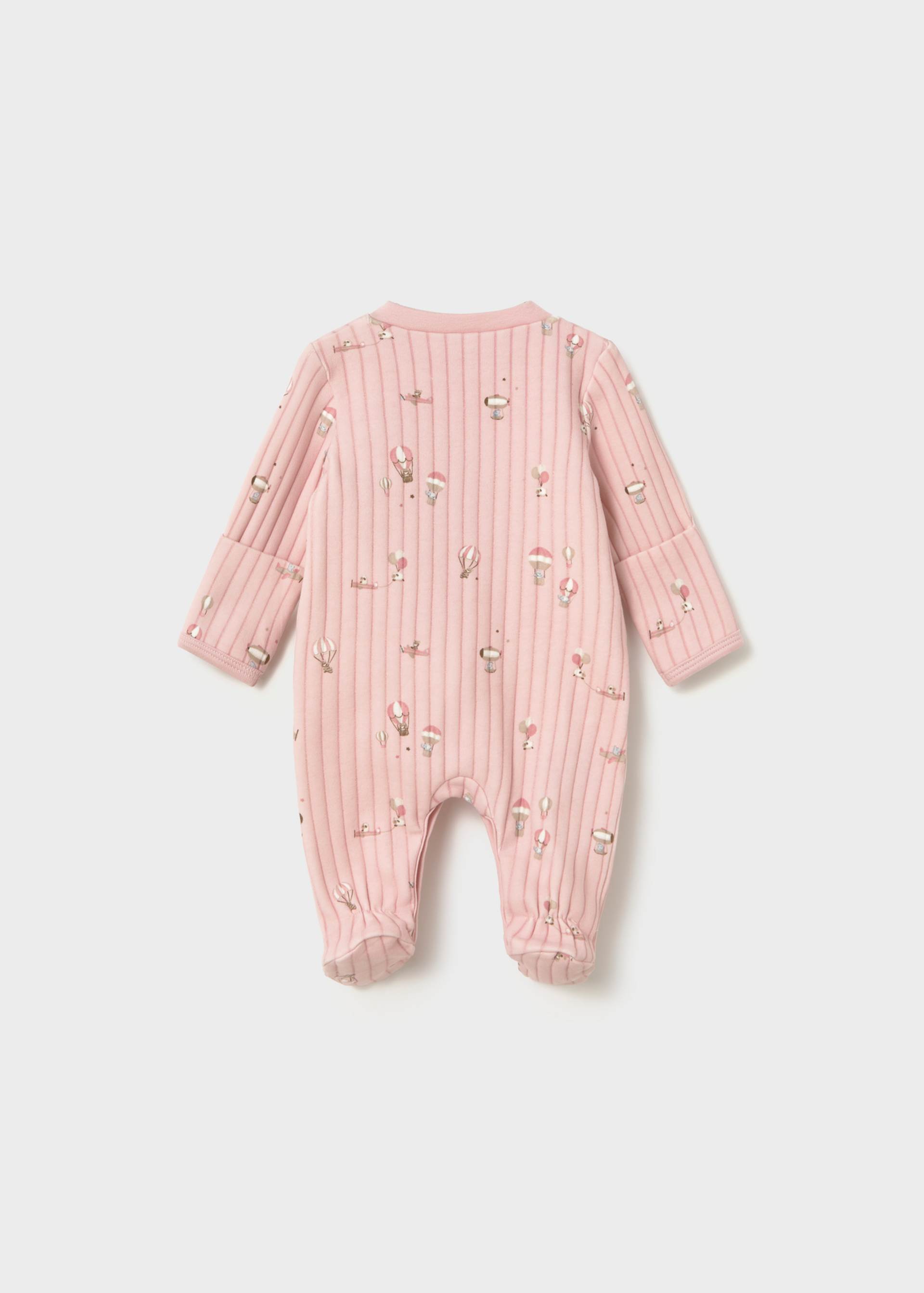 Newborn Boy Balloon Print Sleepsuit