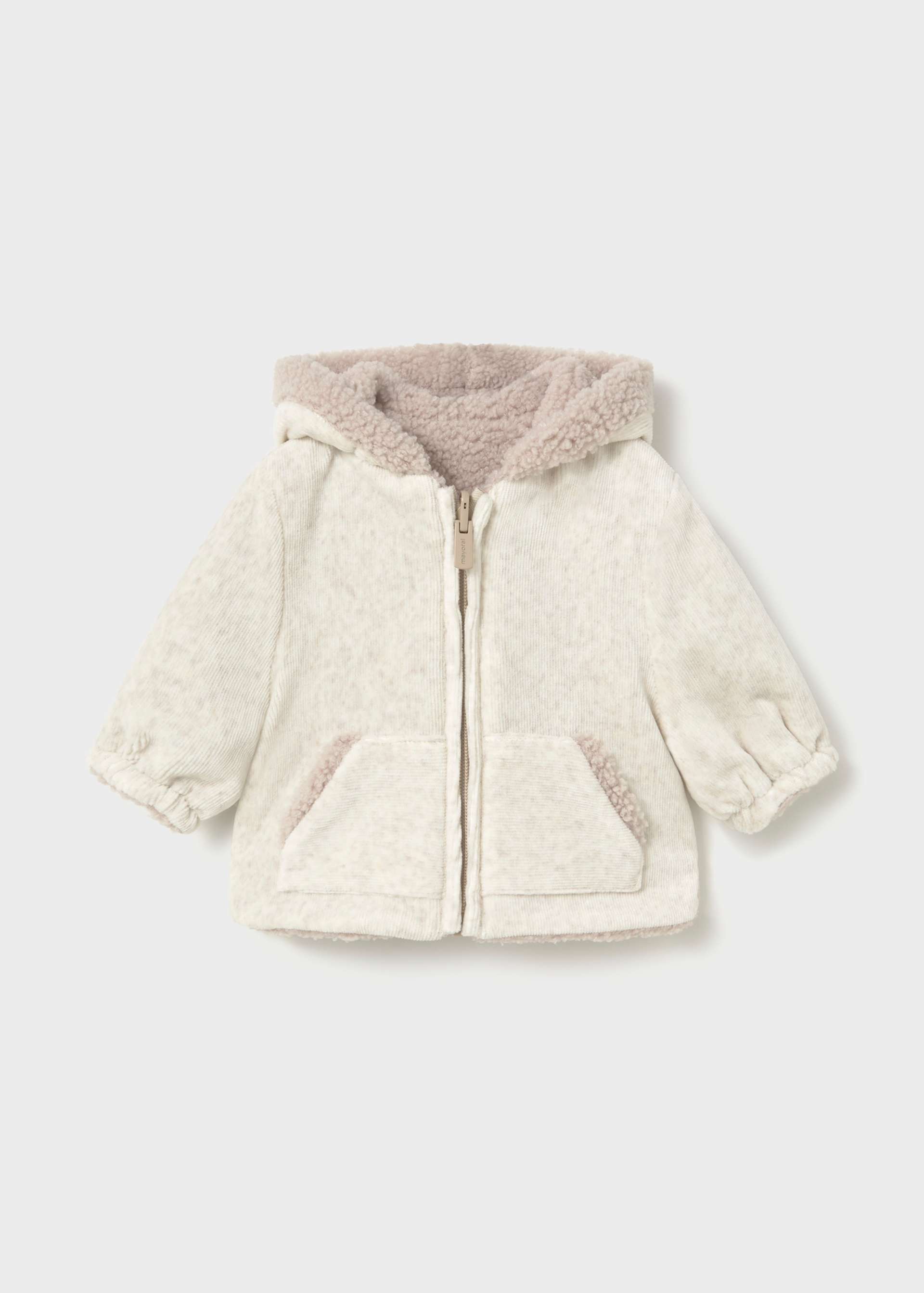 Newborn reversible fur jacket