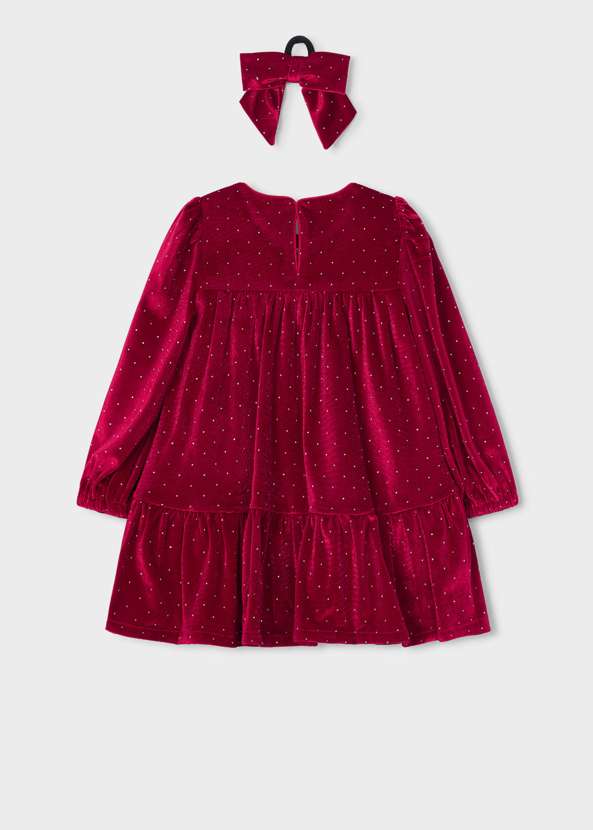 Robe en velours avec élastique fille