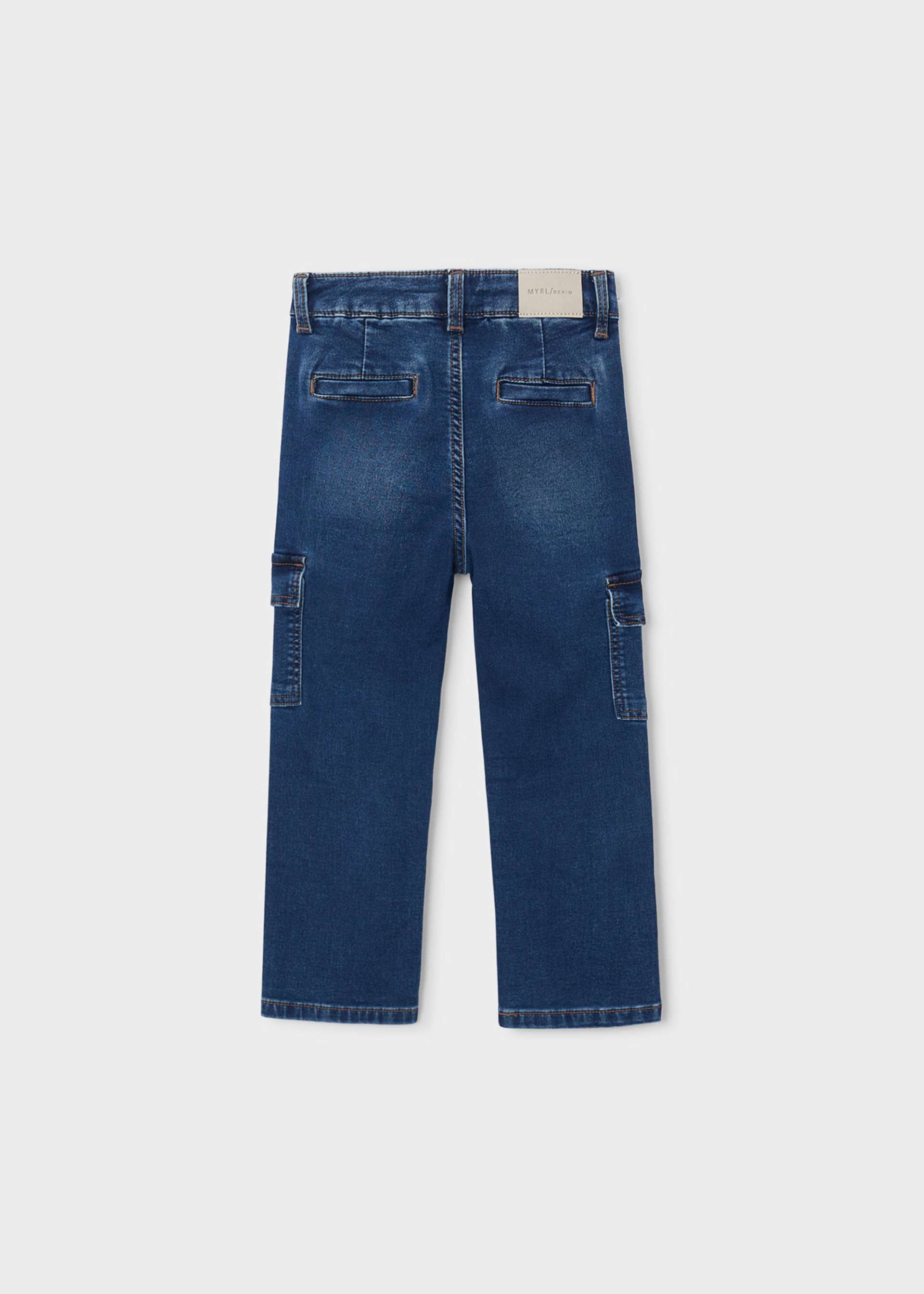 Pantalone jeans cargo bambino