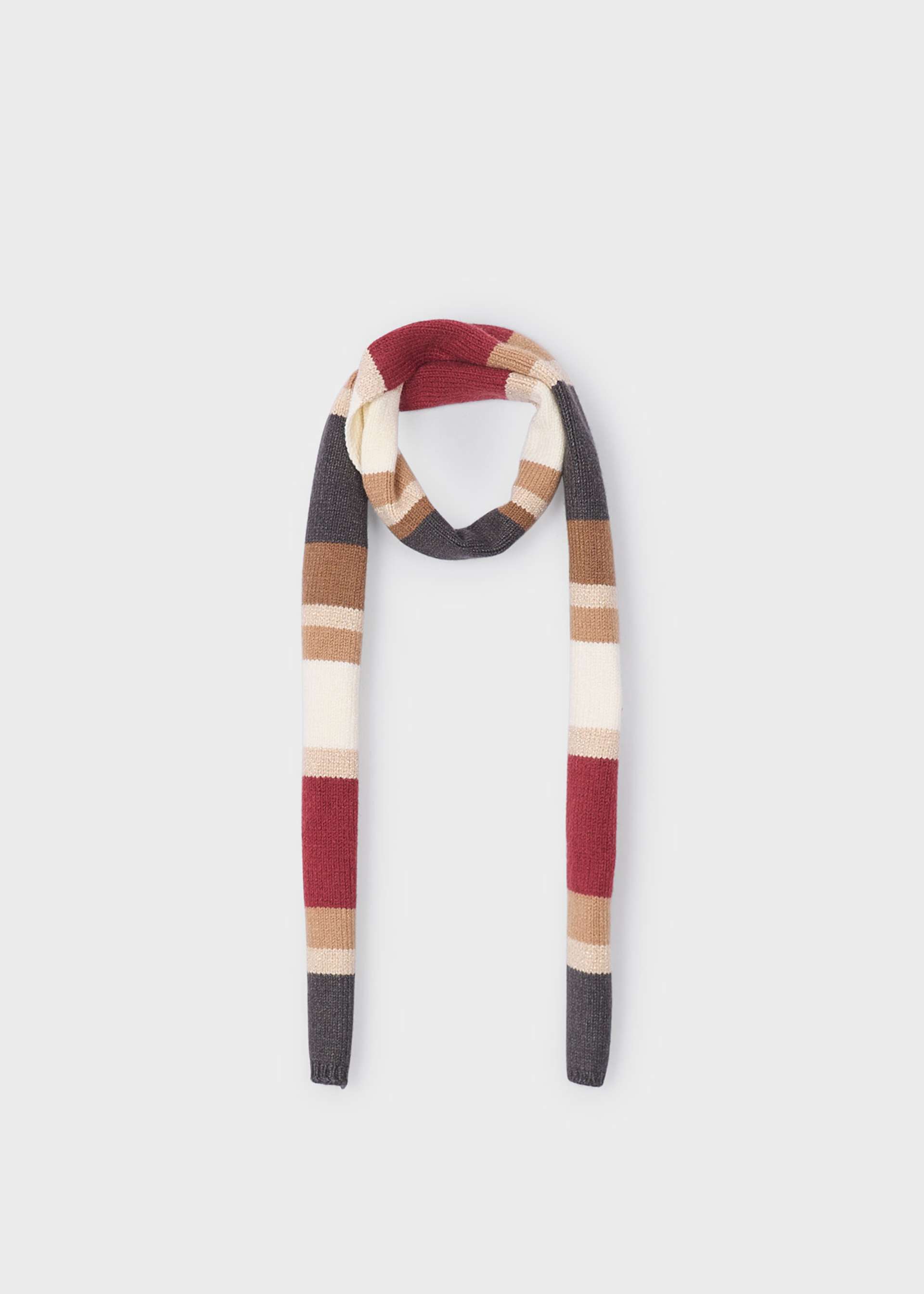 Robe en tricot avec écharpe fille