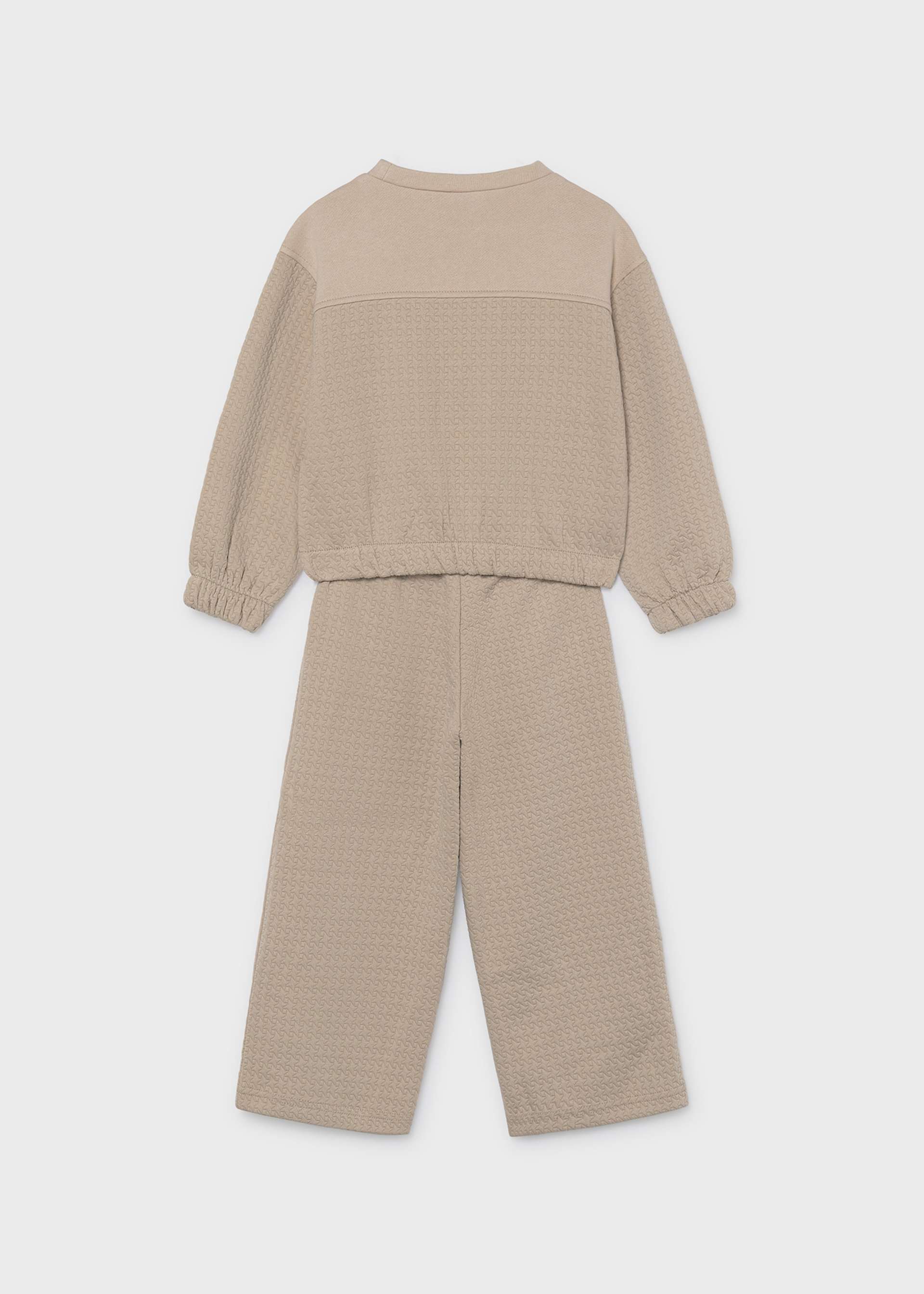 Fato de treino sweat bolsos e calças menina
