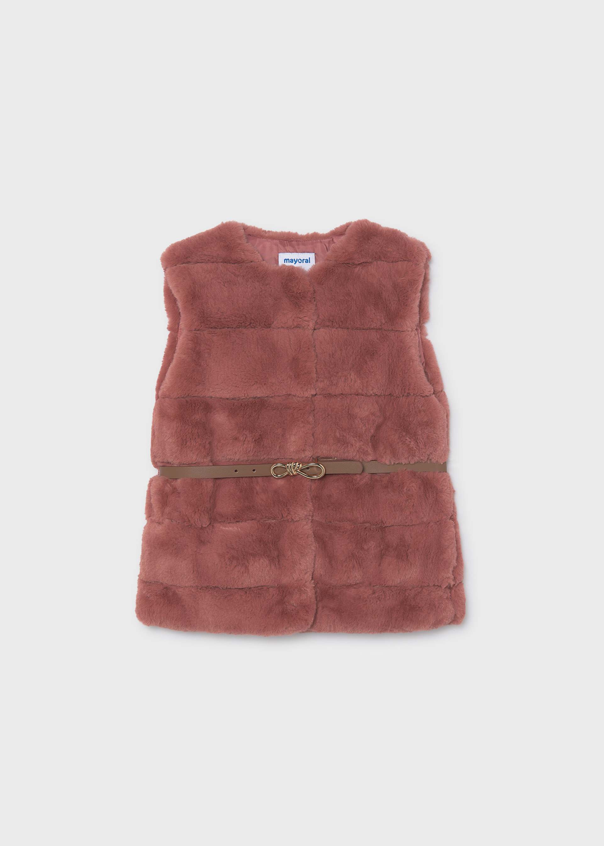 Girls' waistcoat with fur trim