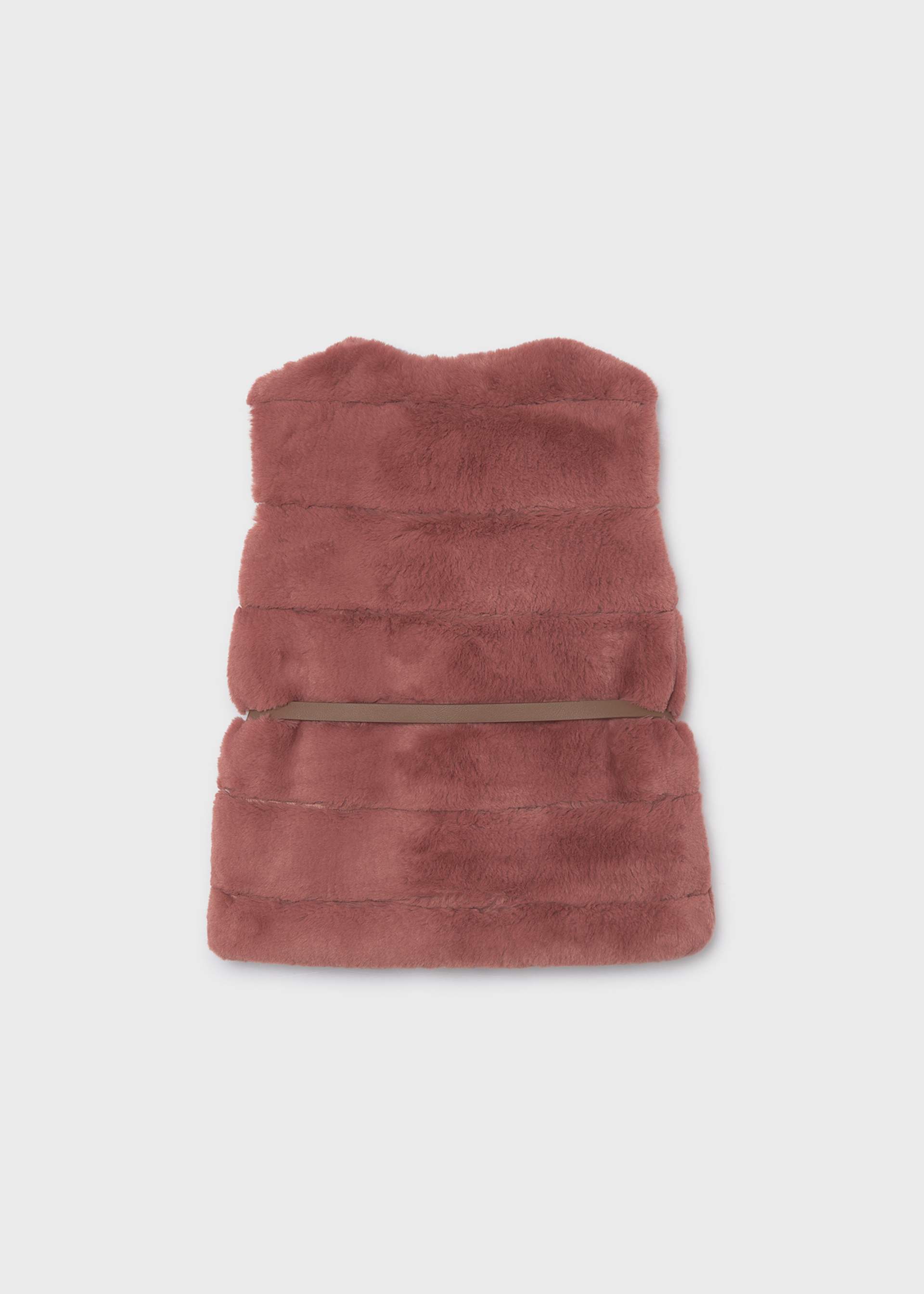 Girls' waistcoat with fur trim