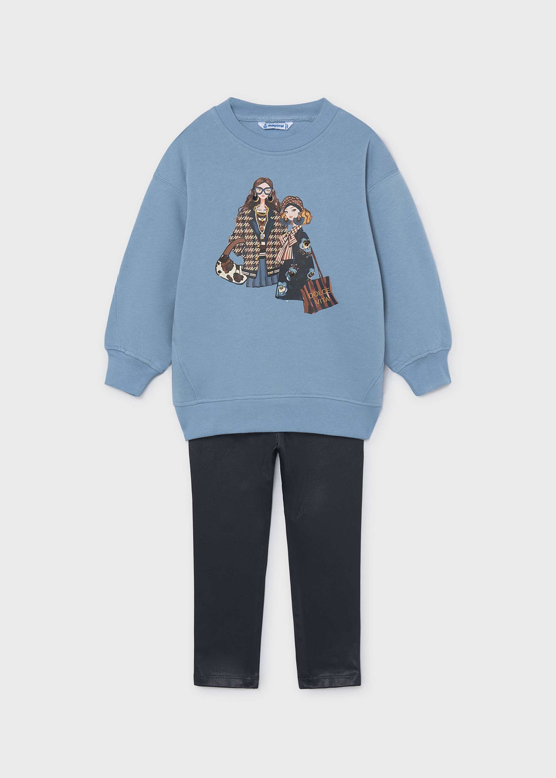 Conjunto legging y sudadera niña
