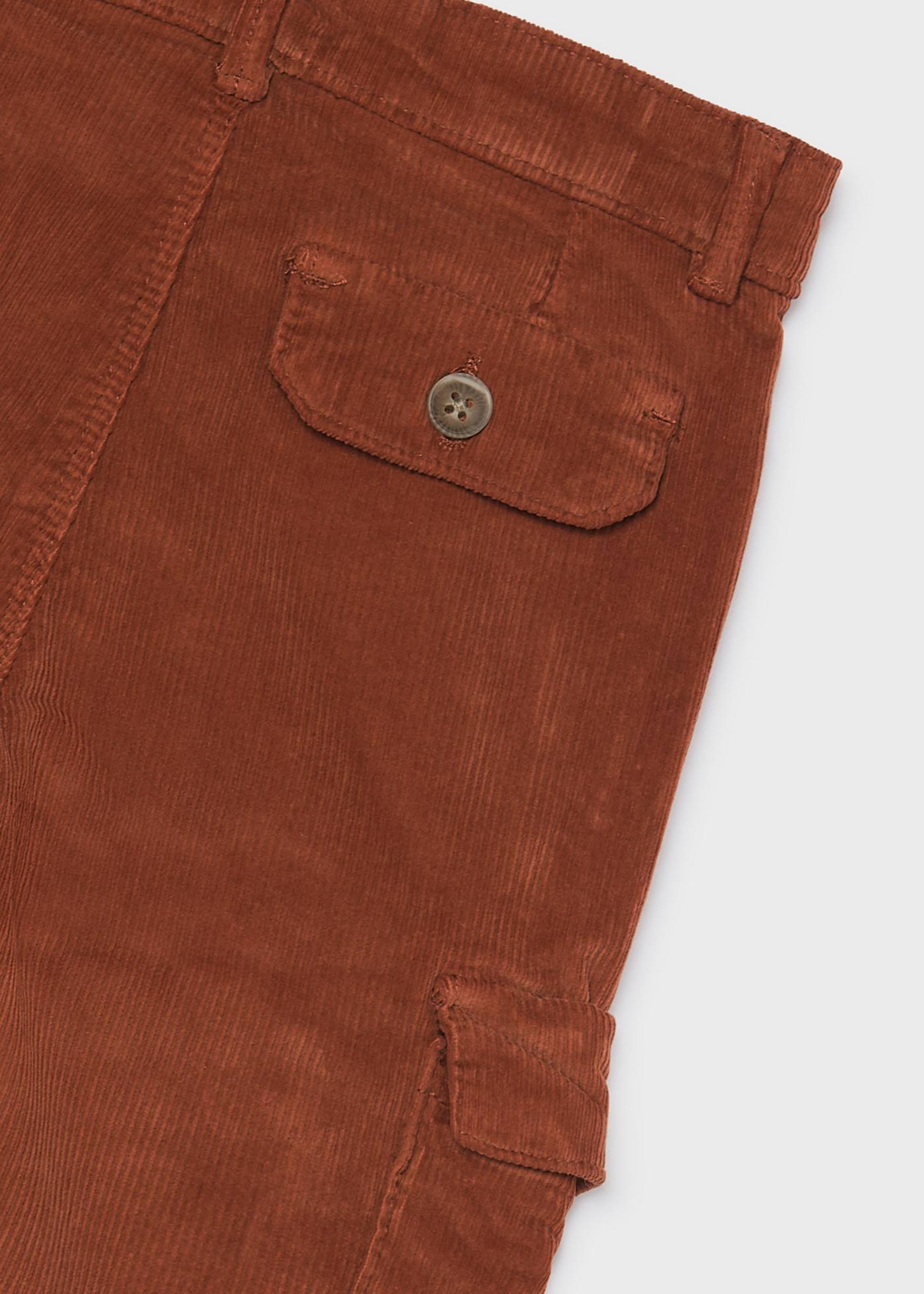 Boys' corduroy cargo trousers