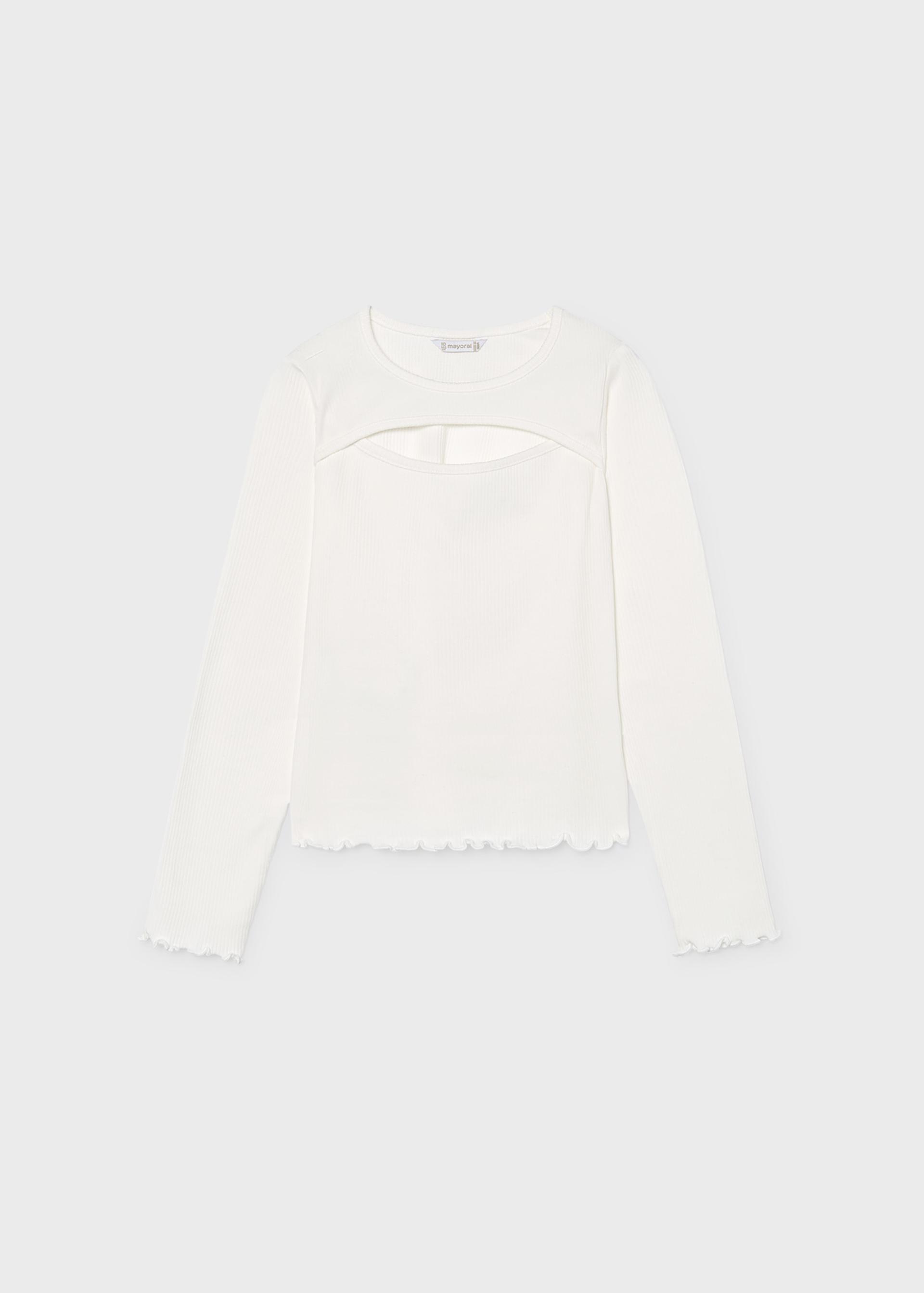 T-shirt côtelé fille