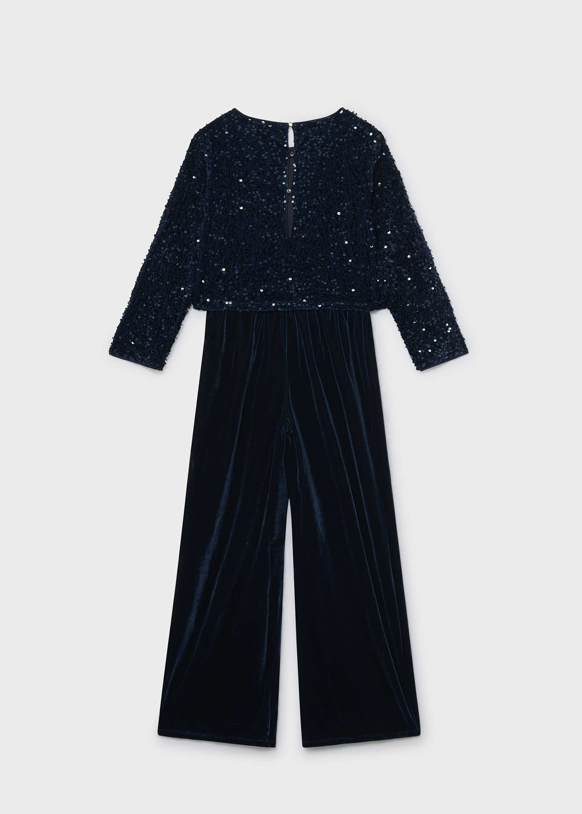 Combinaison en velours à paillettes fille