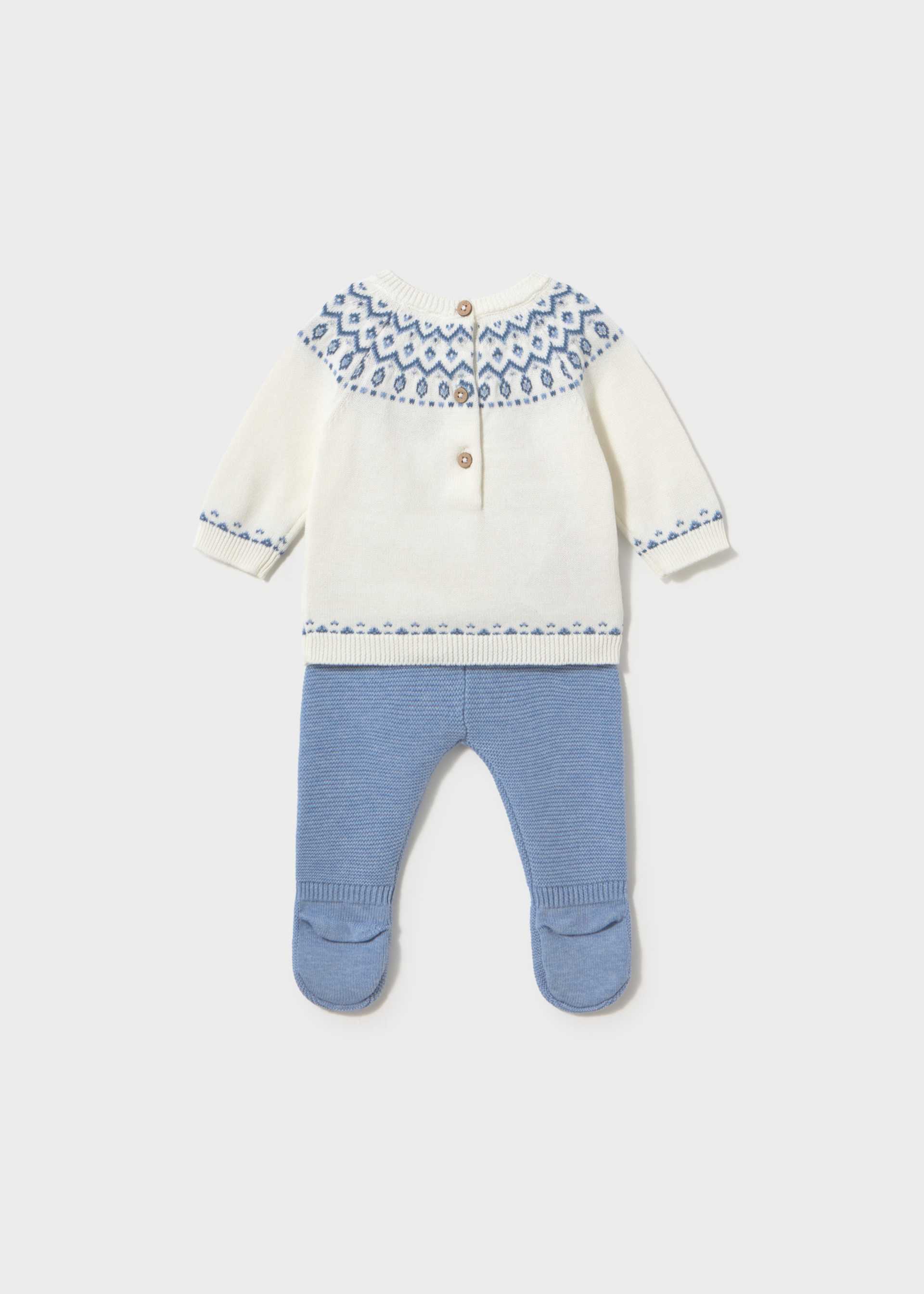 Conjunto pantalón y suéter recién nacido