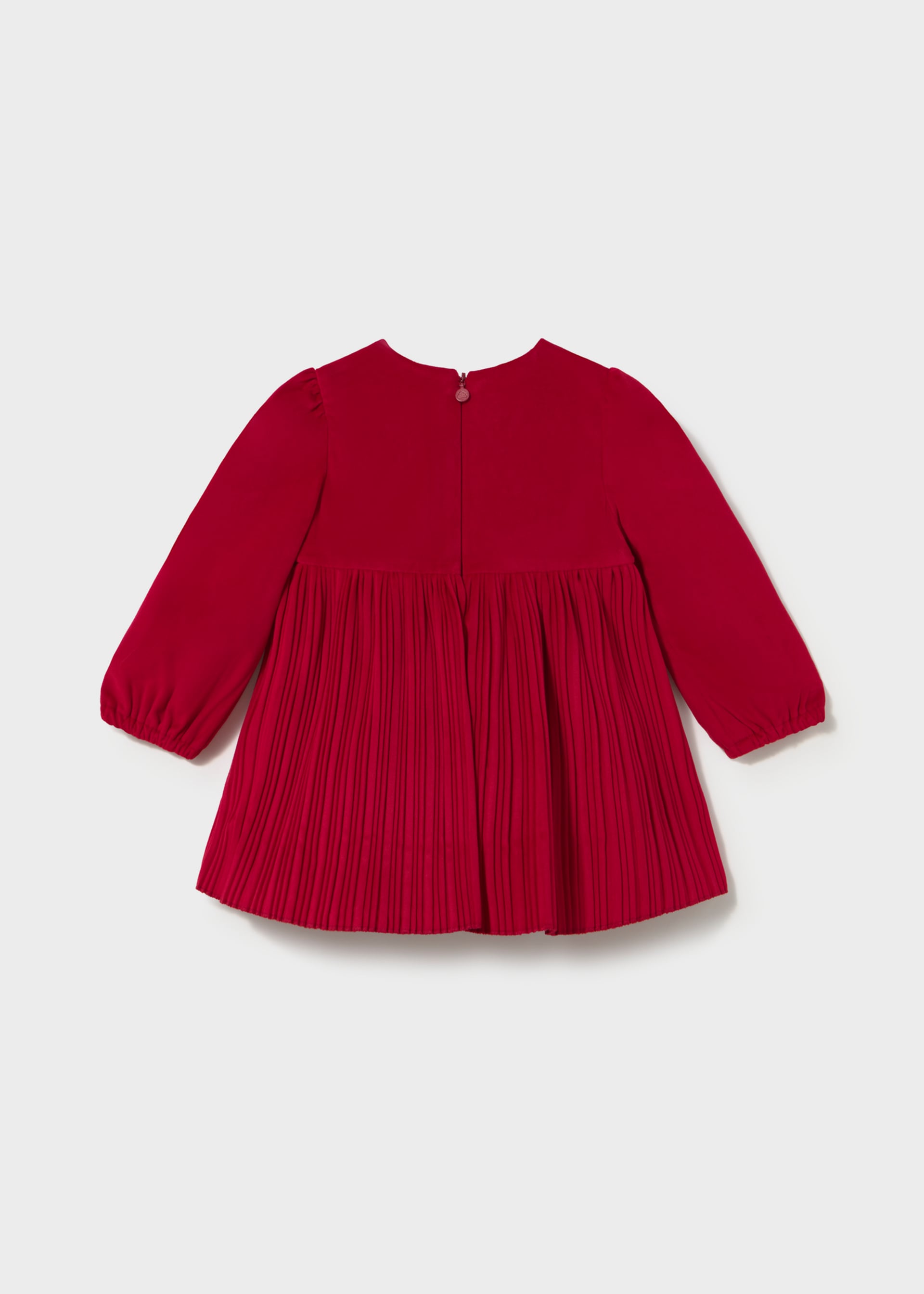 Rochie catifea cu pliuri bebe