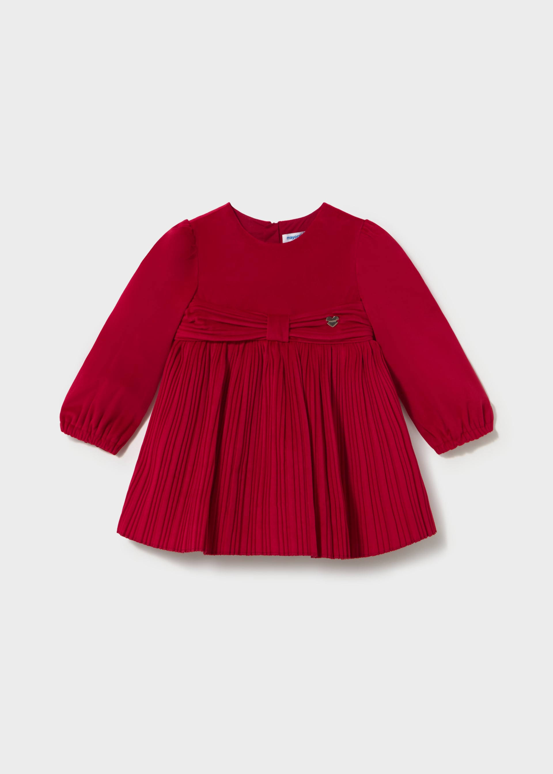 Rochie catifea cu pliuri bebe