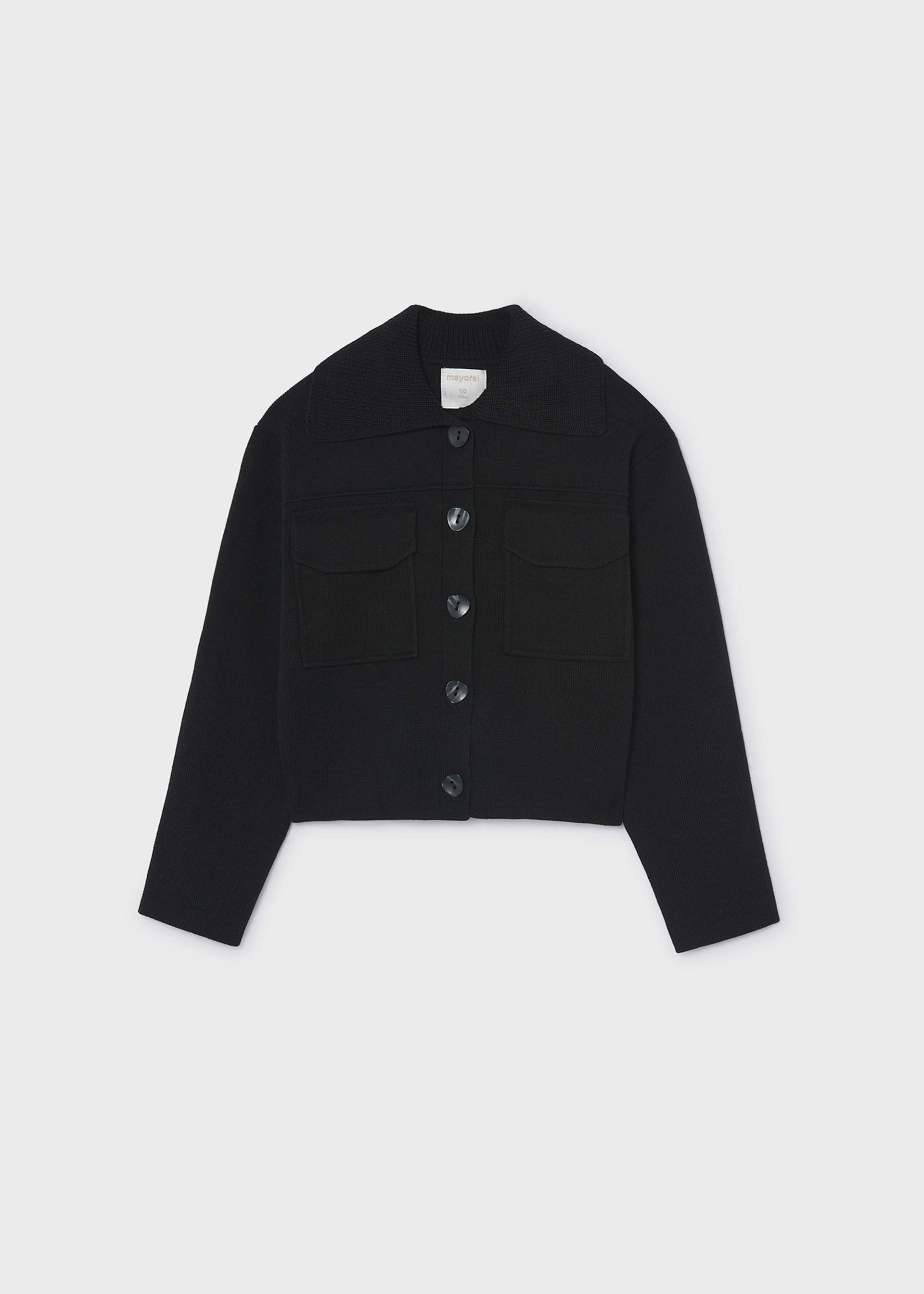 Girl Knit Jacket With Pockets