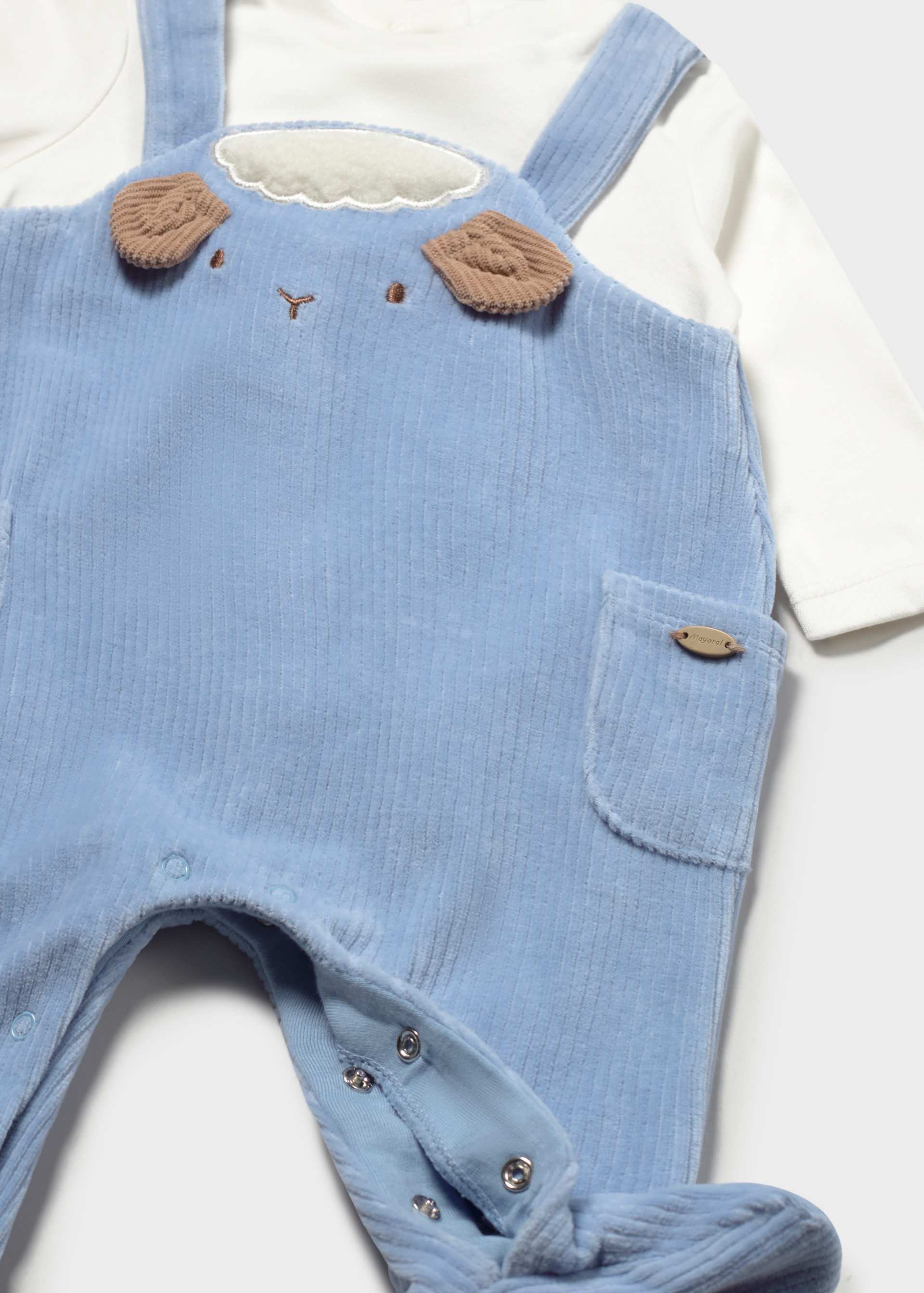Newborn boy corduroy dungarees