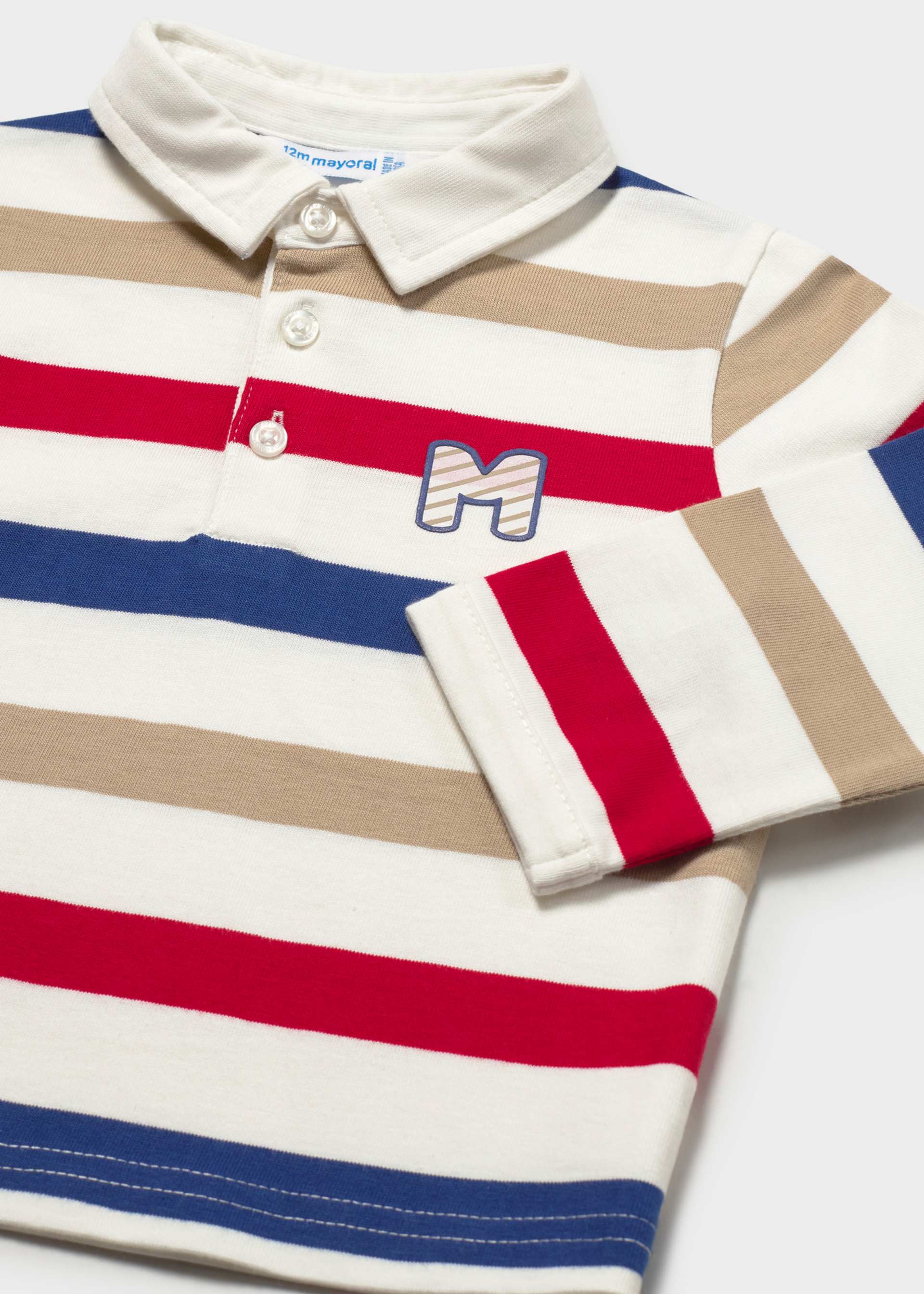 Polo rayé combiné bébé