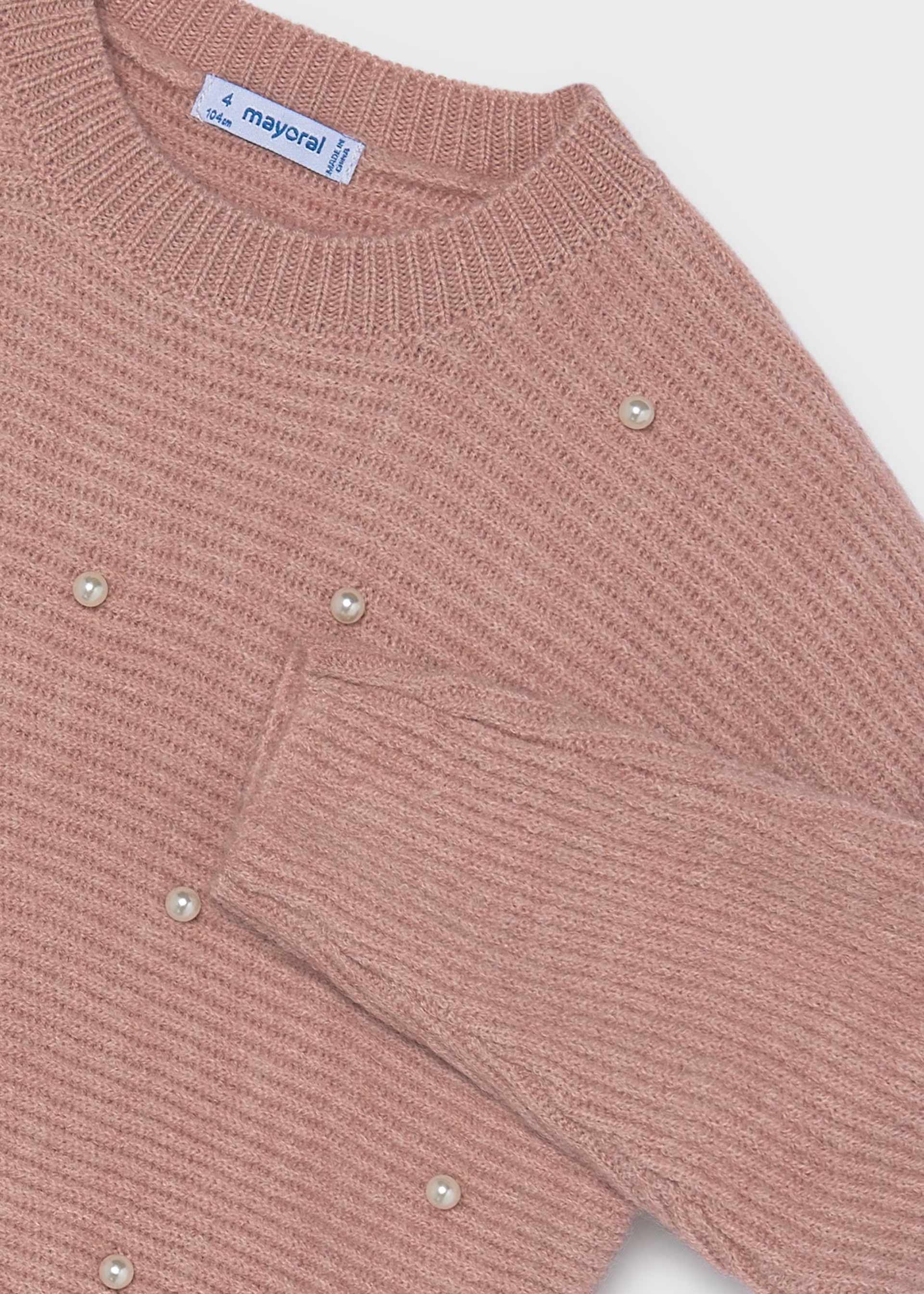 Suéter tricot perlas niña