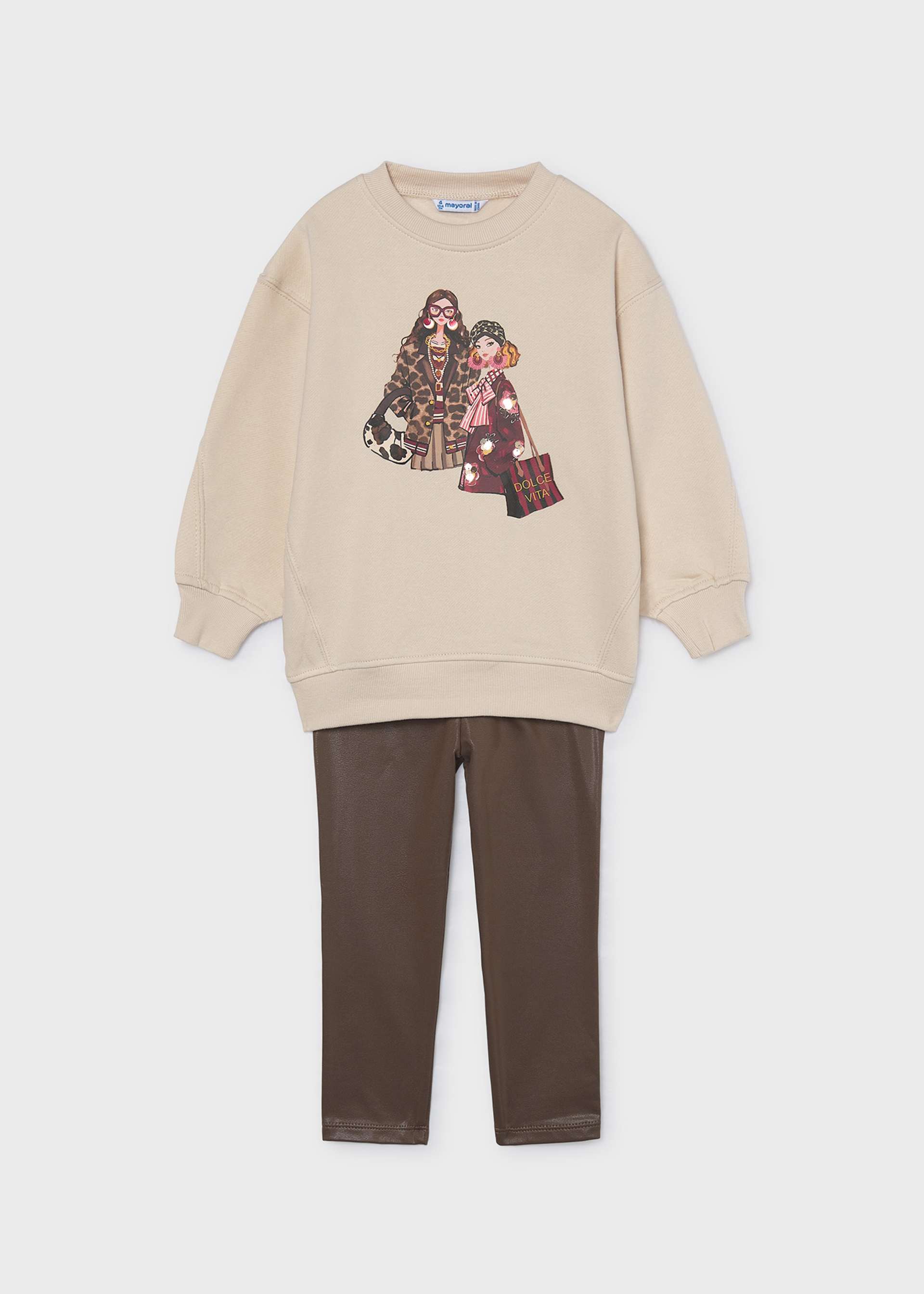 Komplet legginsy i bluza dla dziewczynki