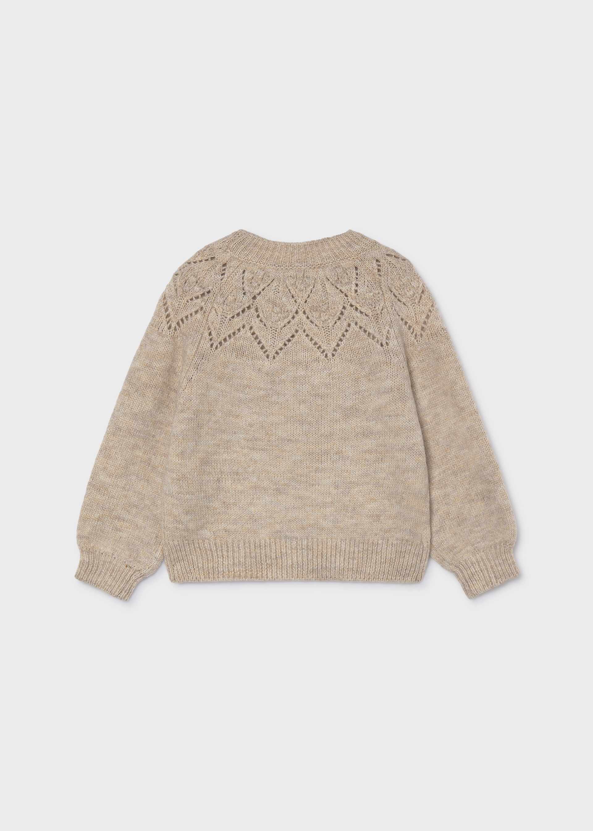 Girl openwork sweater