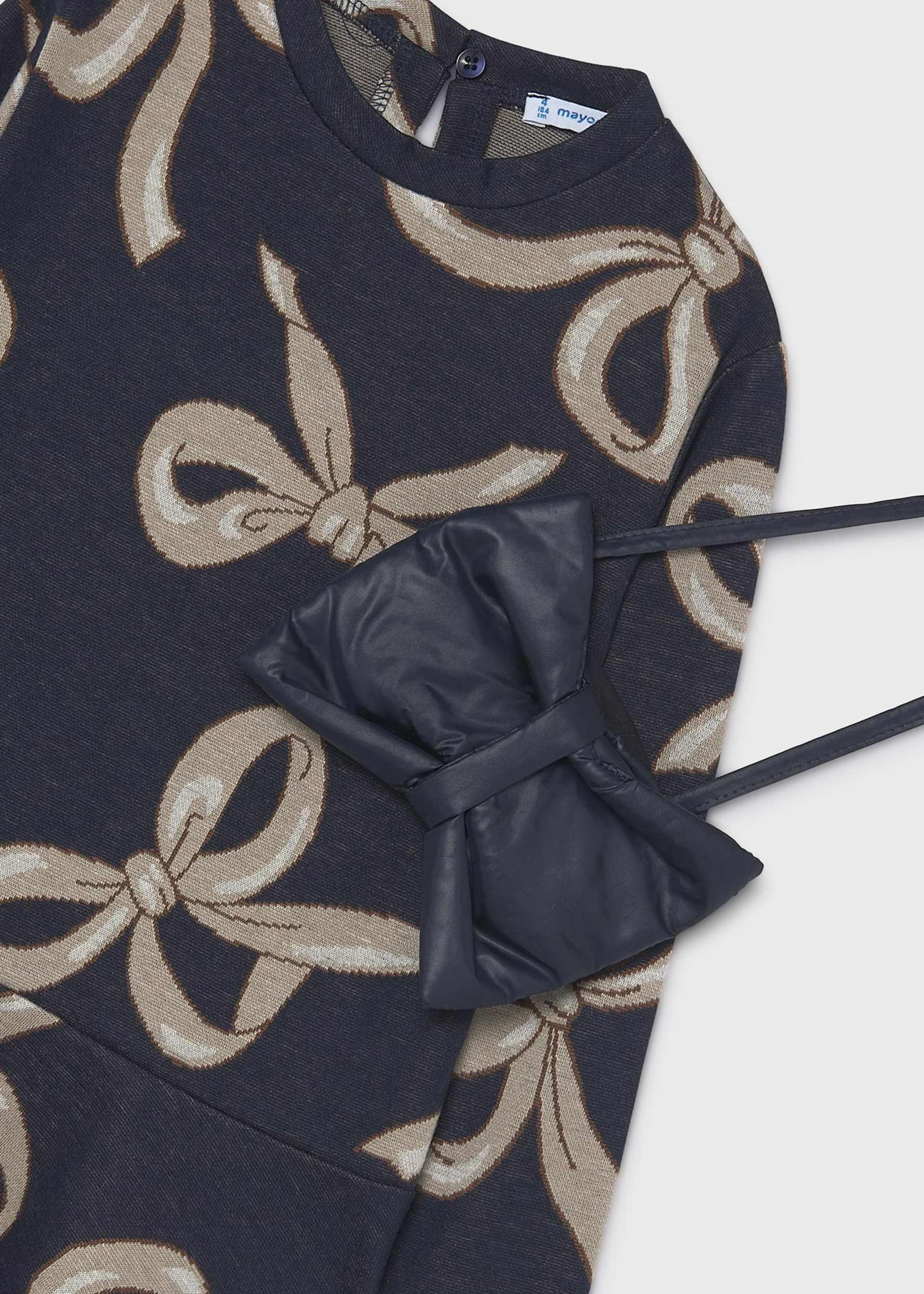 Kleid gemustert mit Tasche Mädchen