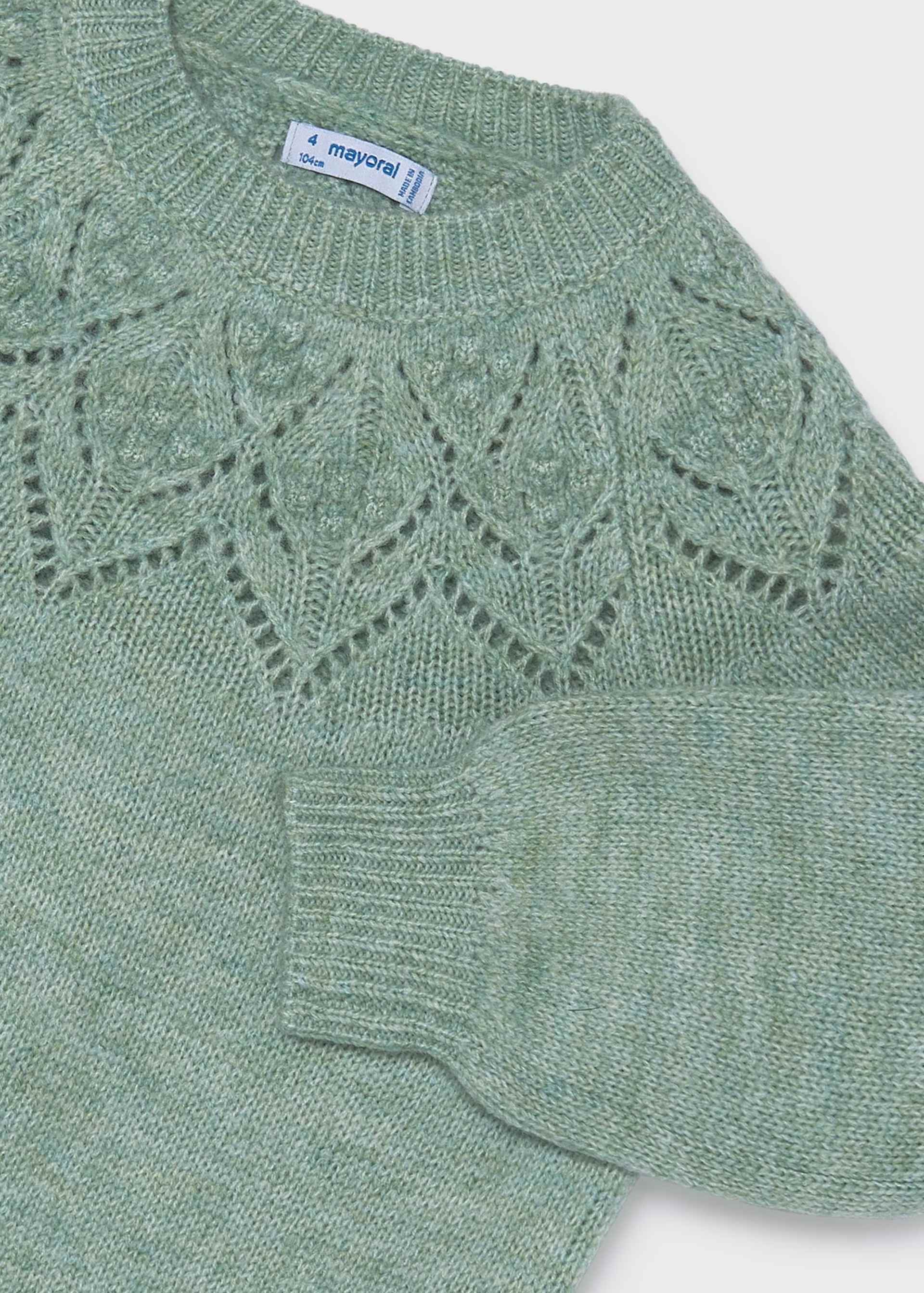 Pull ajouré fille
