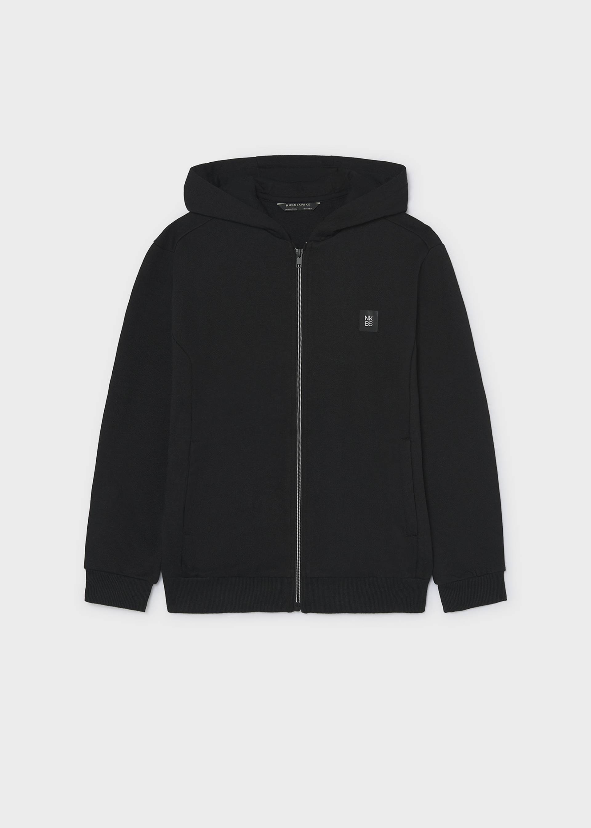 Basic boys' zip-up hoodie