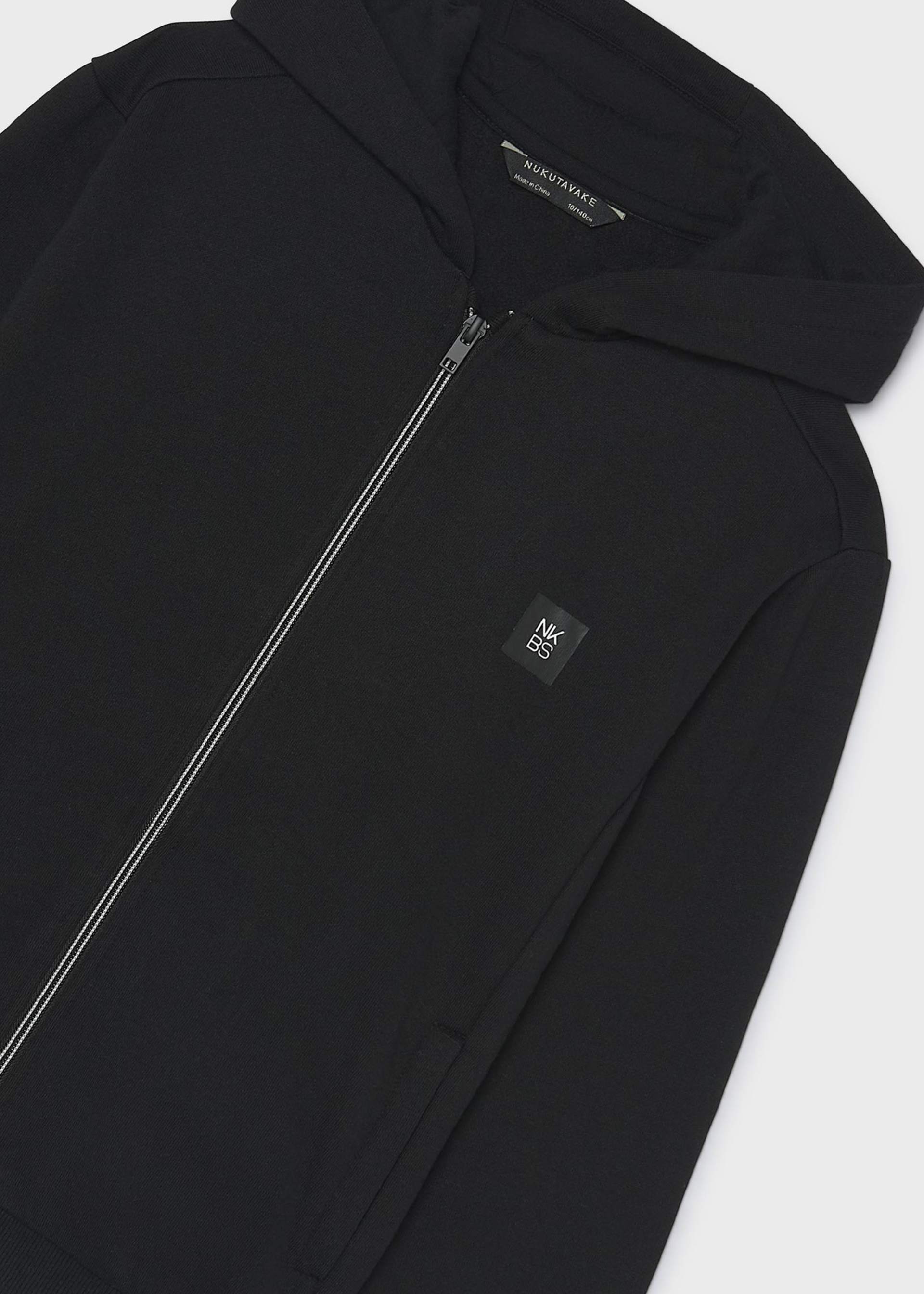 Basic boys' zip-up hoodie