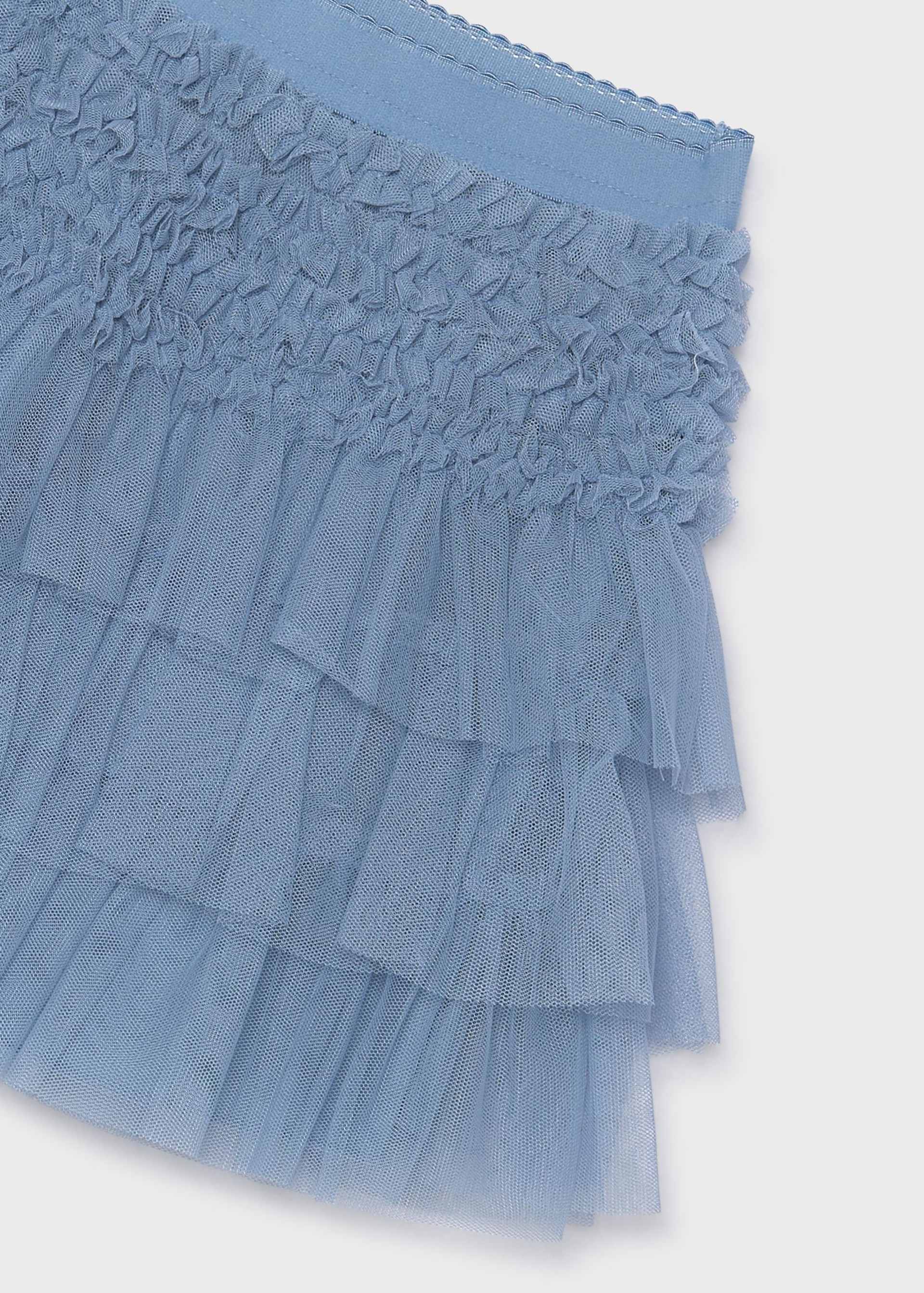 Girls' tulle ruffle skirt