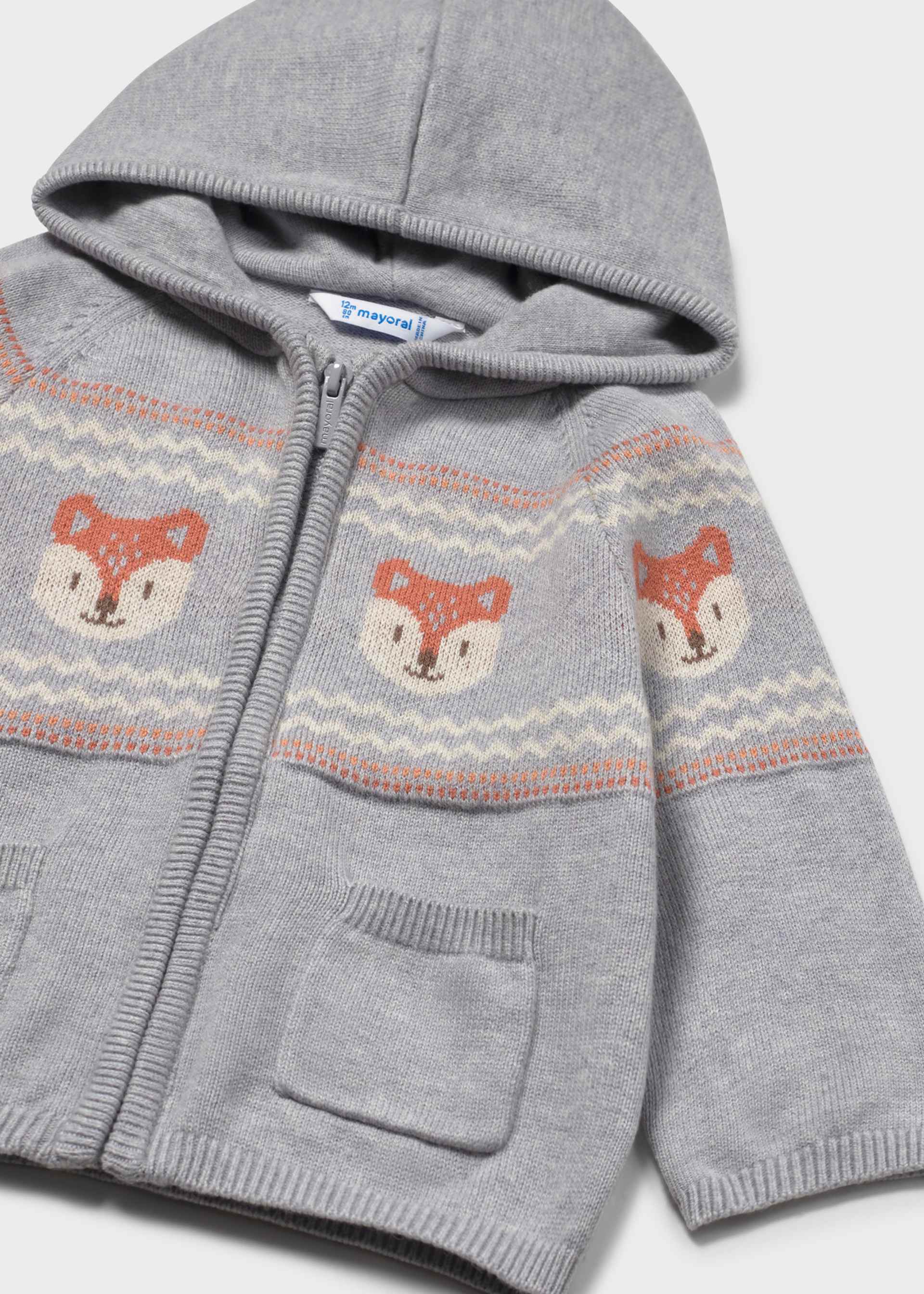 Giacca in maglia cerniera orsetti neonato