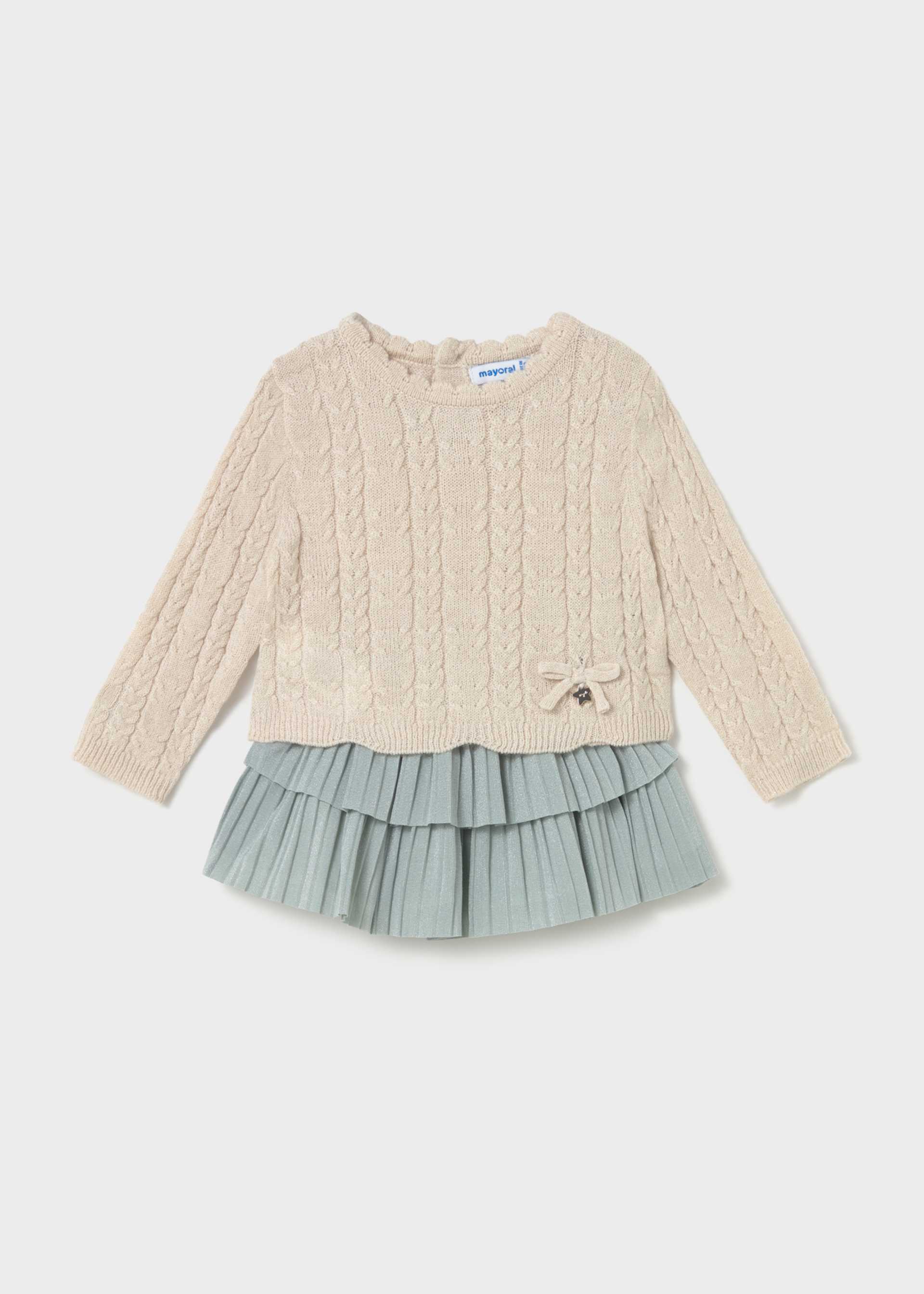 Conjunto saia folhos e camisola bebé