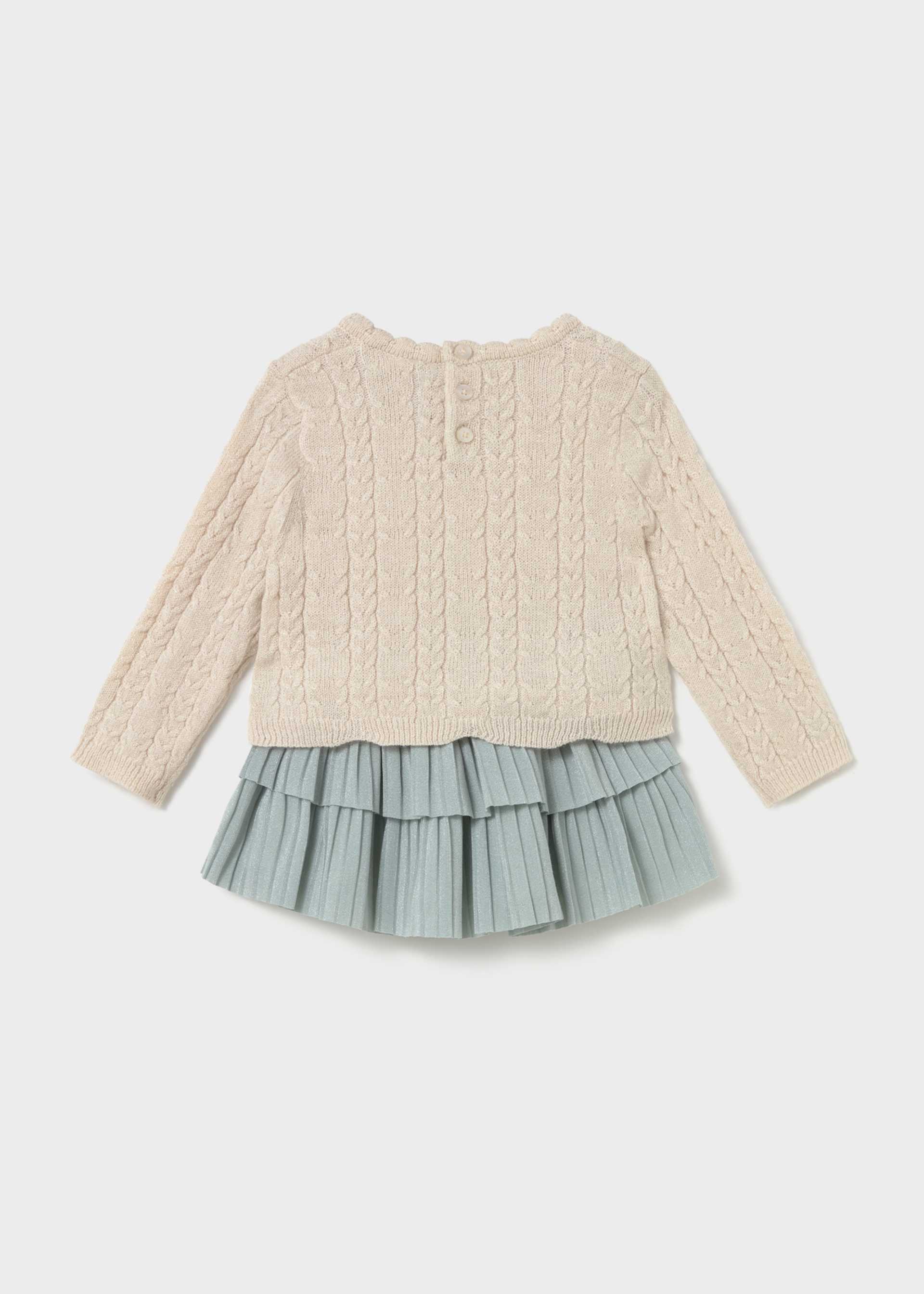 Conjunto saia folhos e camisola bebé