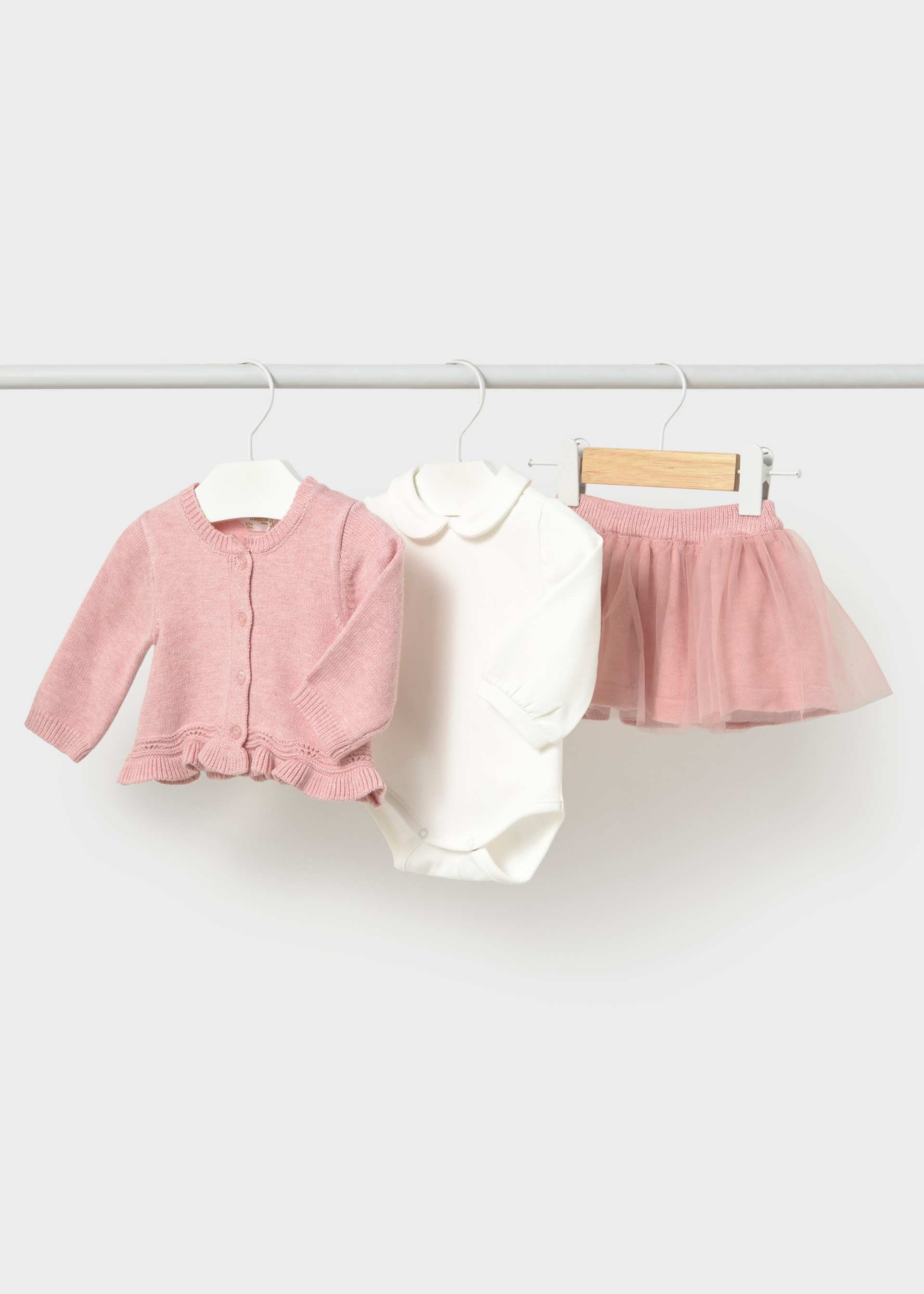 Set 3-teilig Strickjacke Neugeborene Mädchen