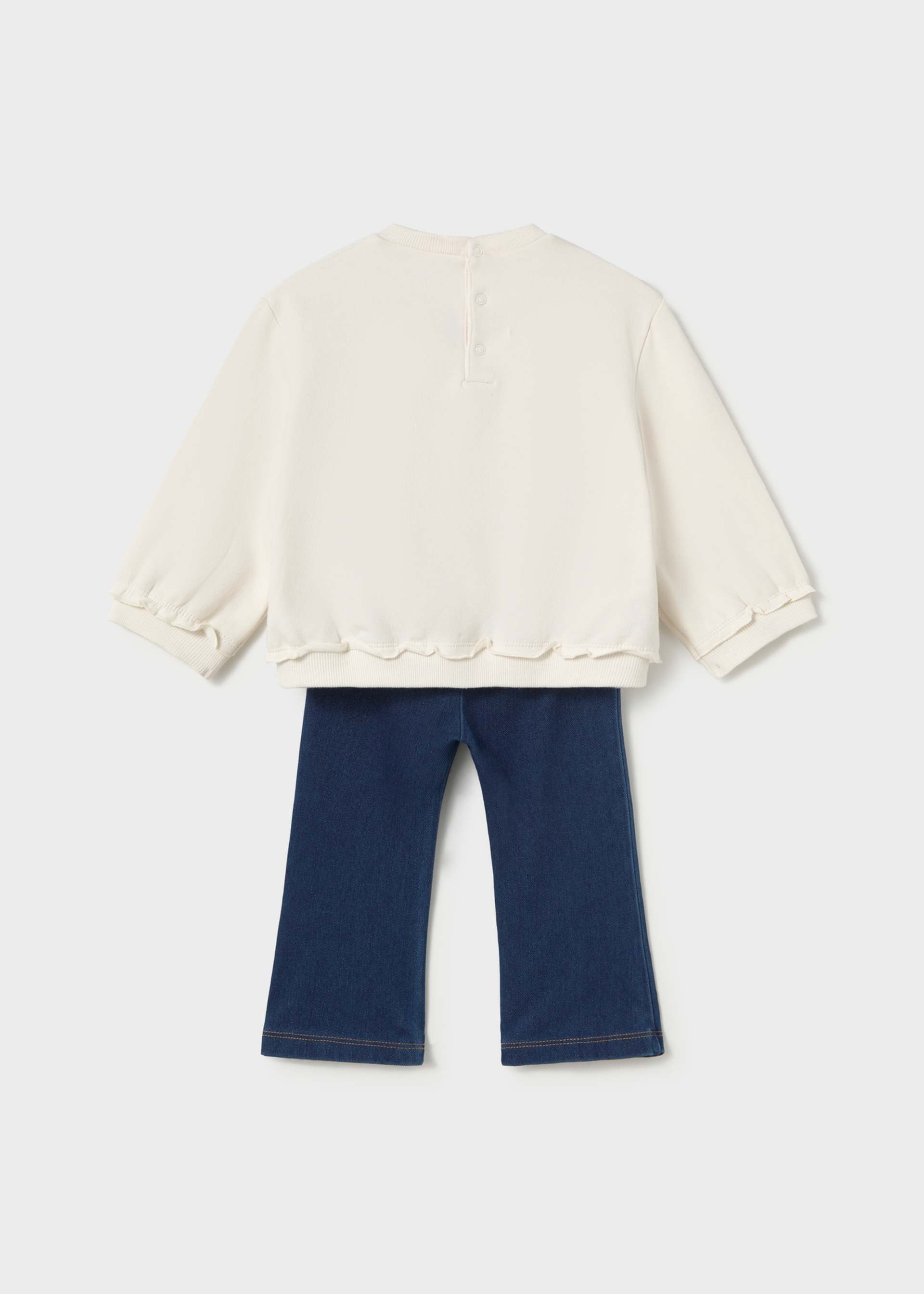 Conjunto sweat e calça bebé