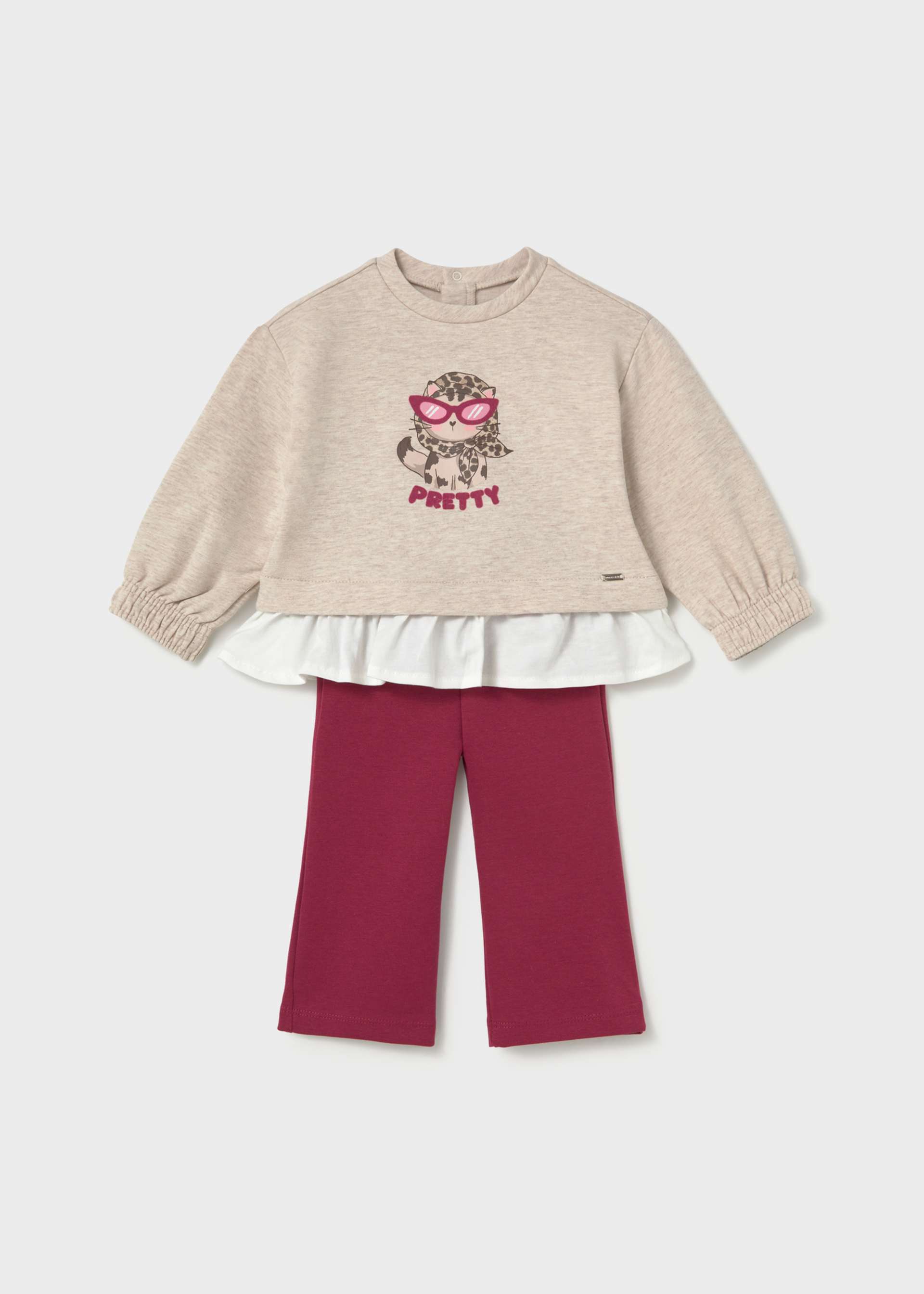 Conjunto legging flare y sudadera bebé