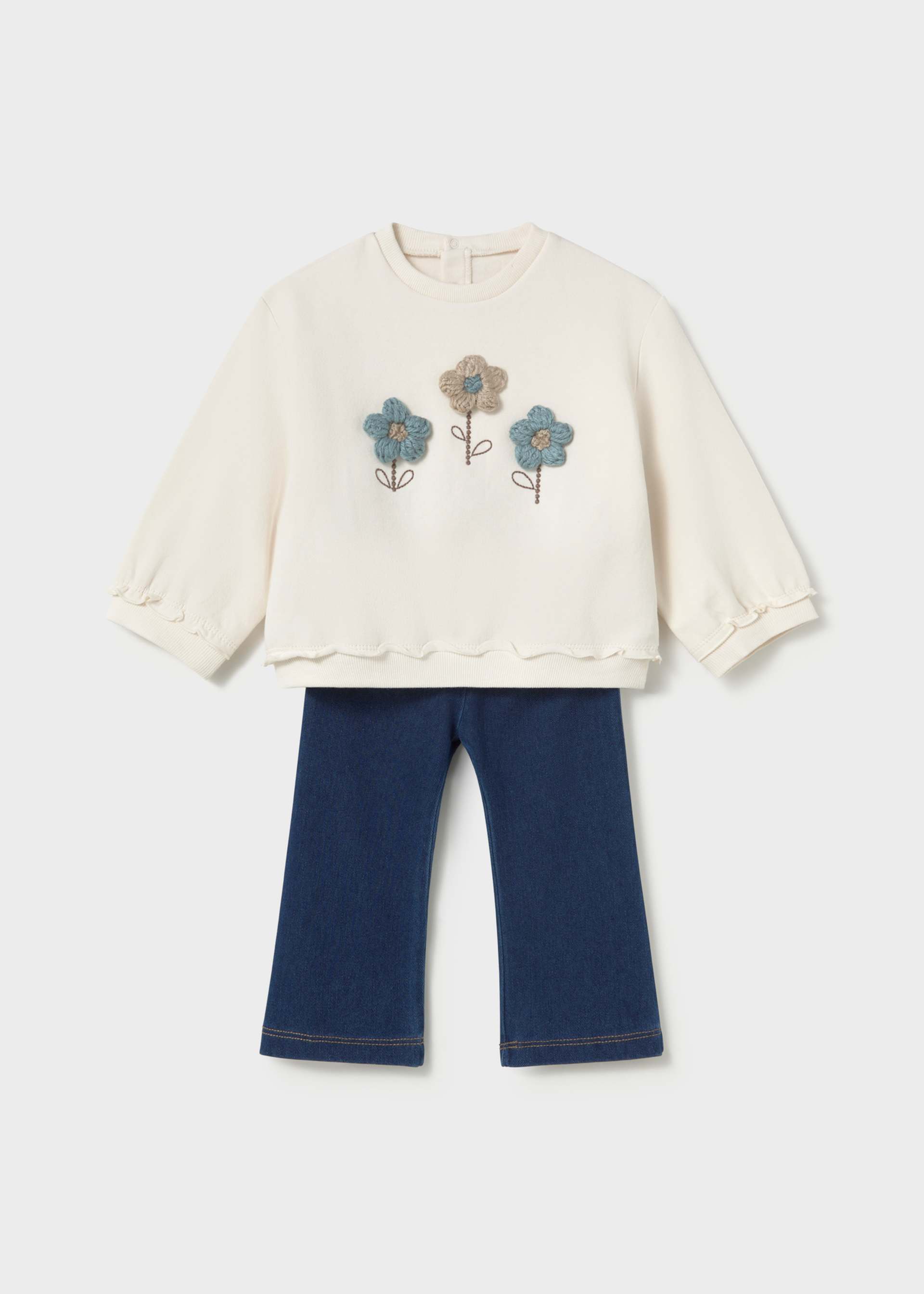Conjunto sweat e calça bebé