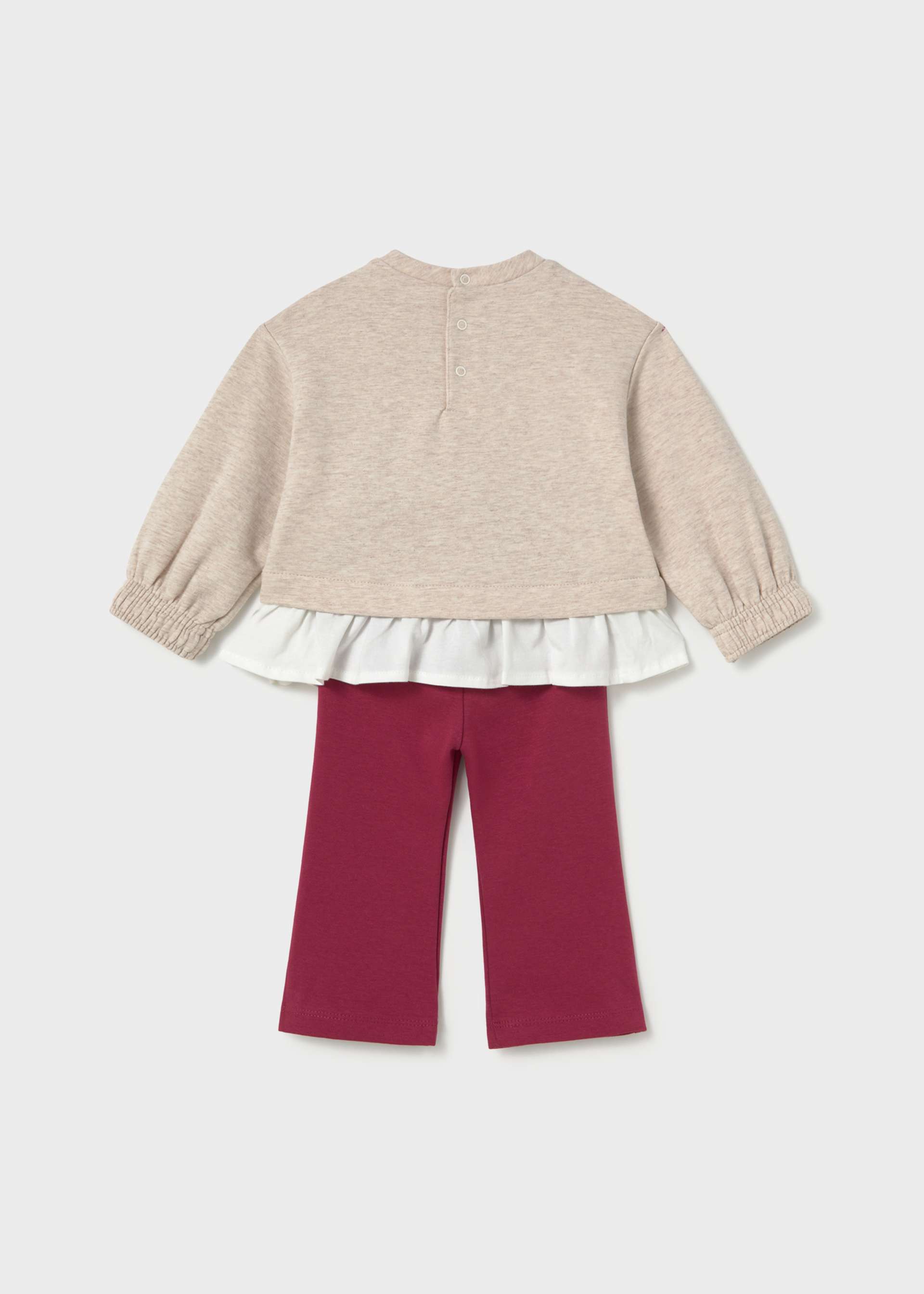 Conjunto legging flare y sudadera bebé