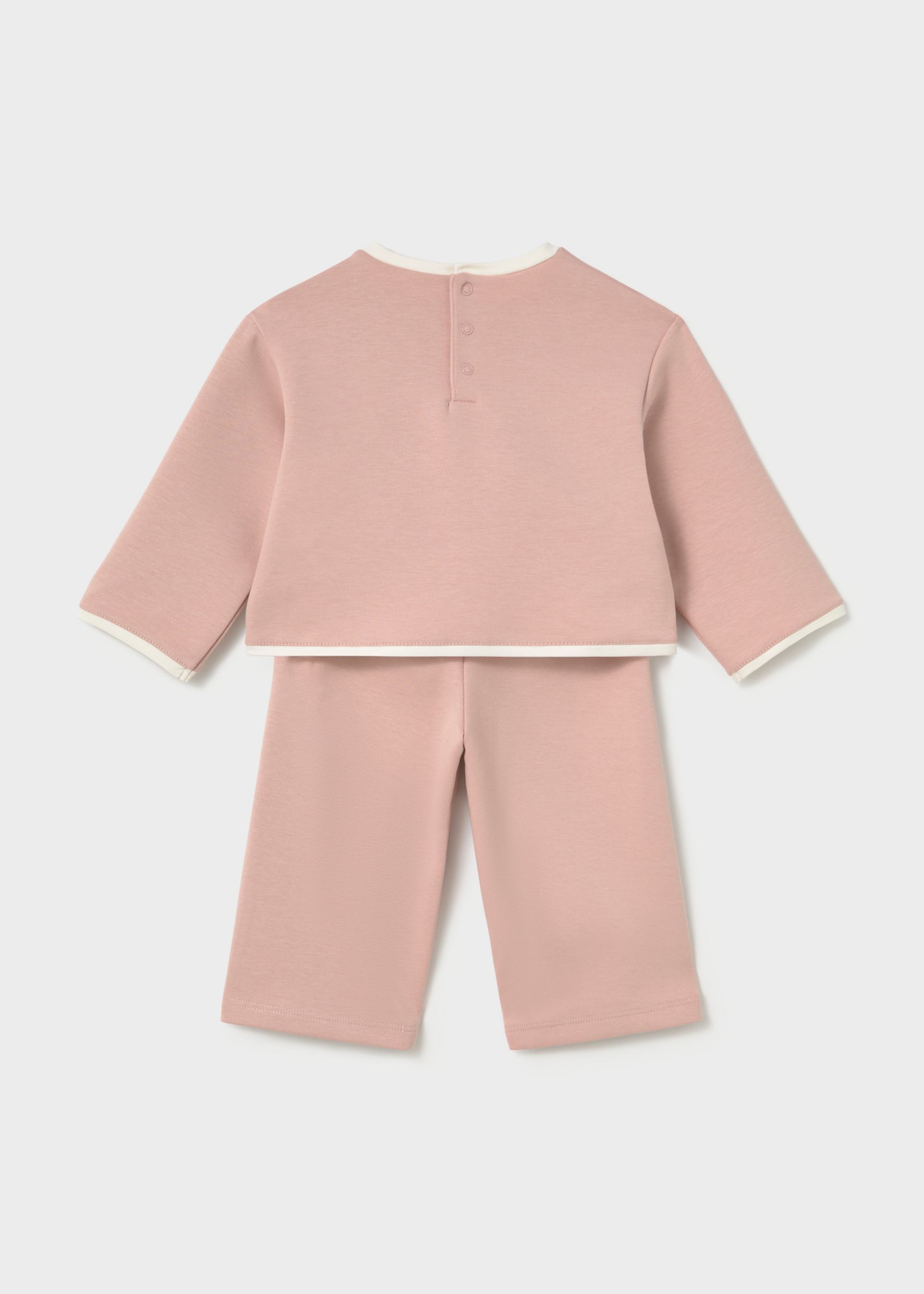 Conjunto pantalón y suéter bordado bebé