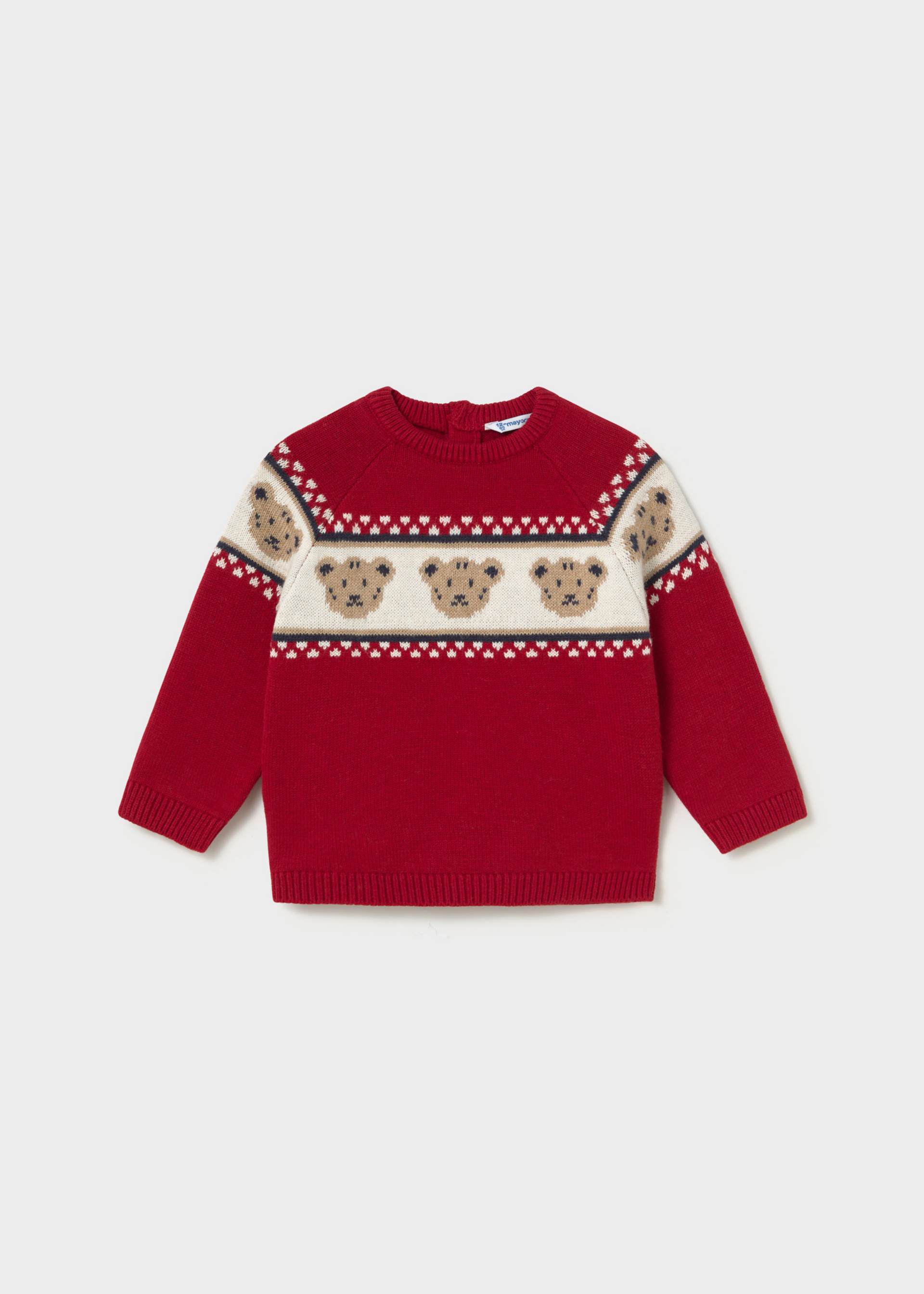 Baby Teddy Bear Jacquard Sweater