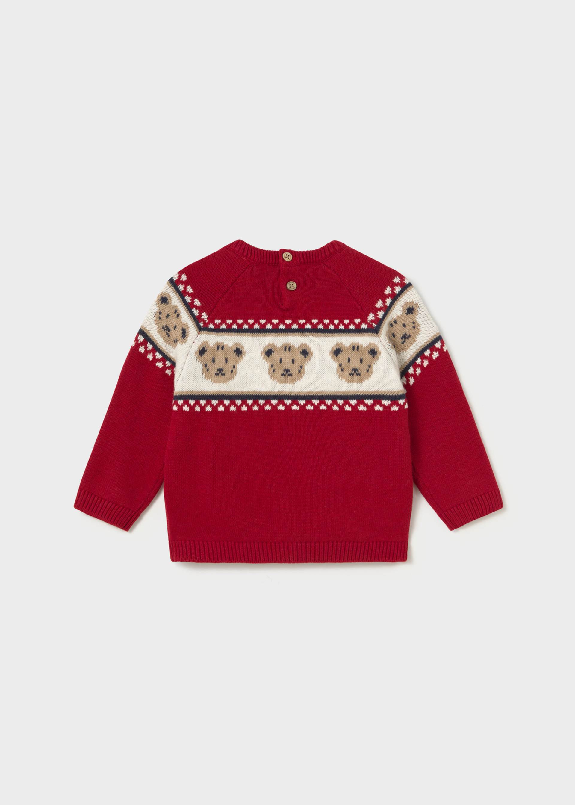 Baby Teddy Bear Jacquard Sweater